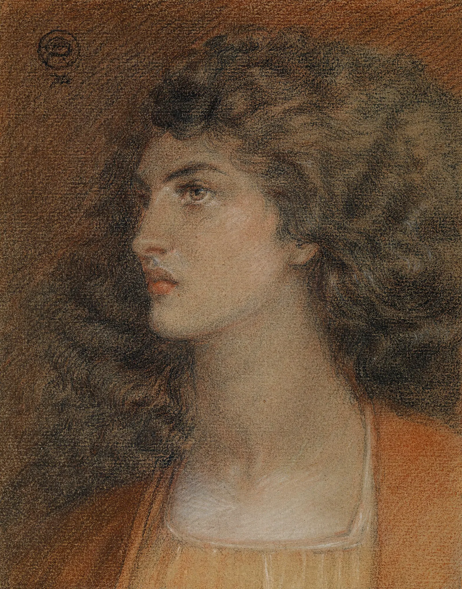 Portrait Of Miss Herbert Wall Art by Dante Gabriel Rossetti - Canvas Print