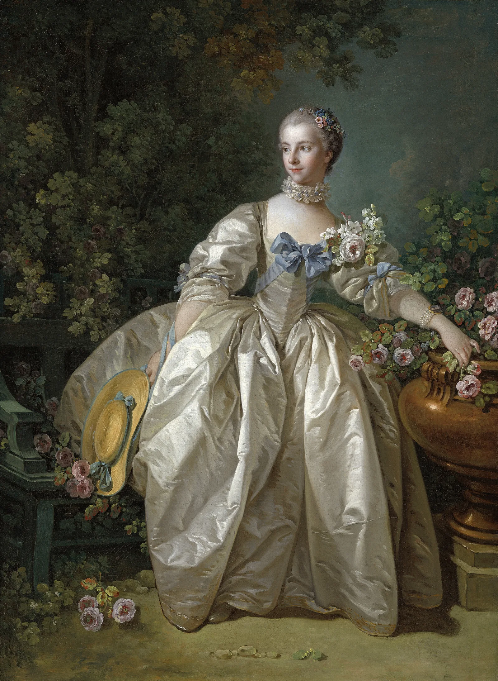 Madame Bergeret Wall Art by François Boucher - Canvas Print