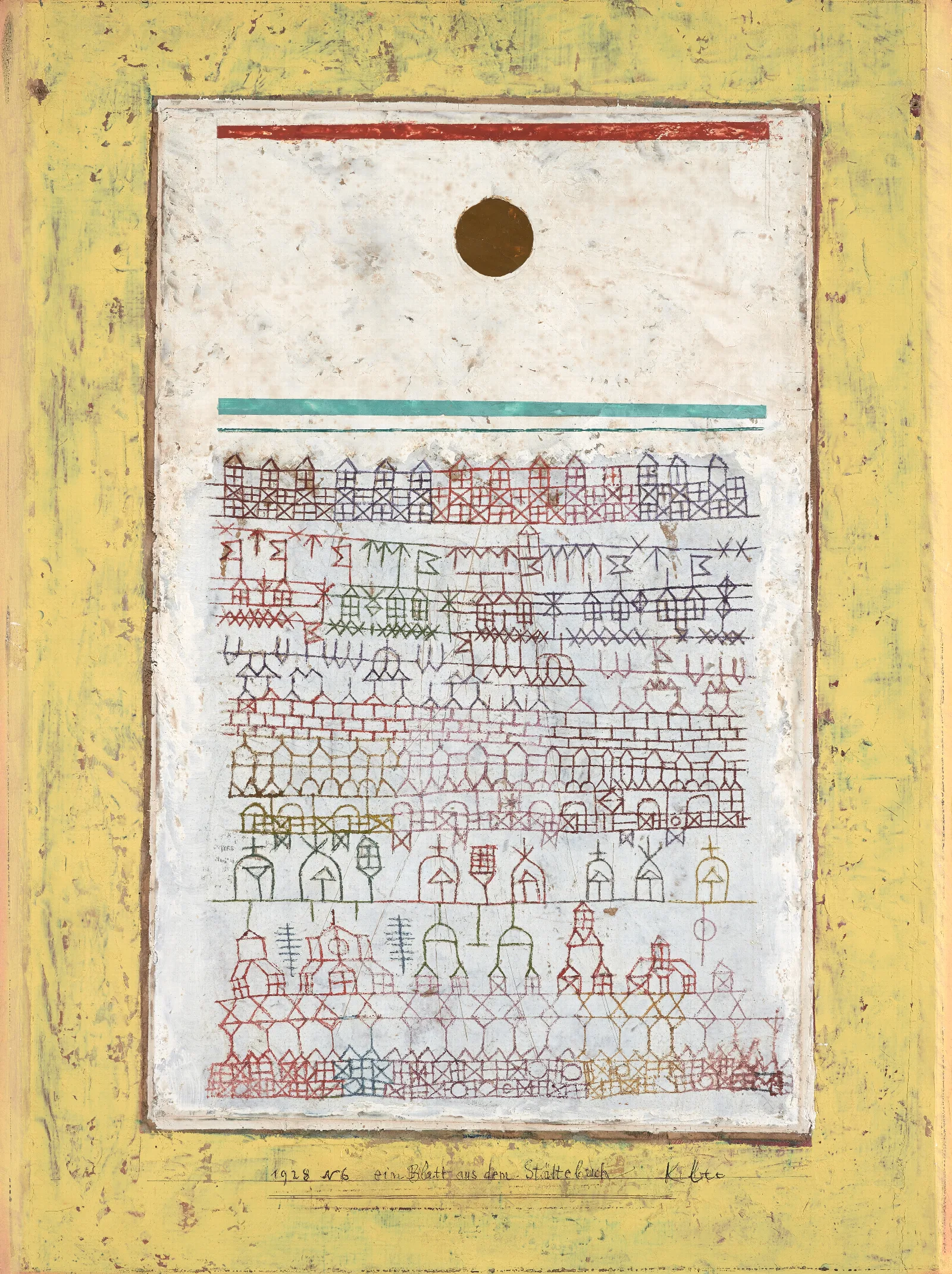 A Page From The Book Of Towns Wall Art by Paul Klee - Canvas Print