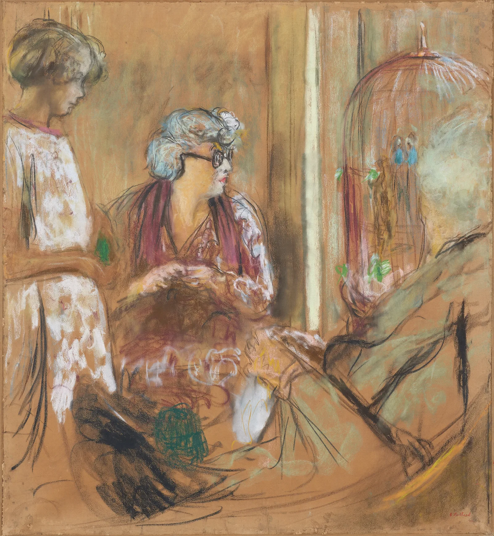 Les Perruches Wall Art by Édouard Vuillard - Canvas Print