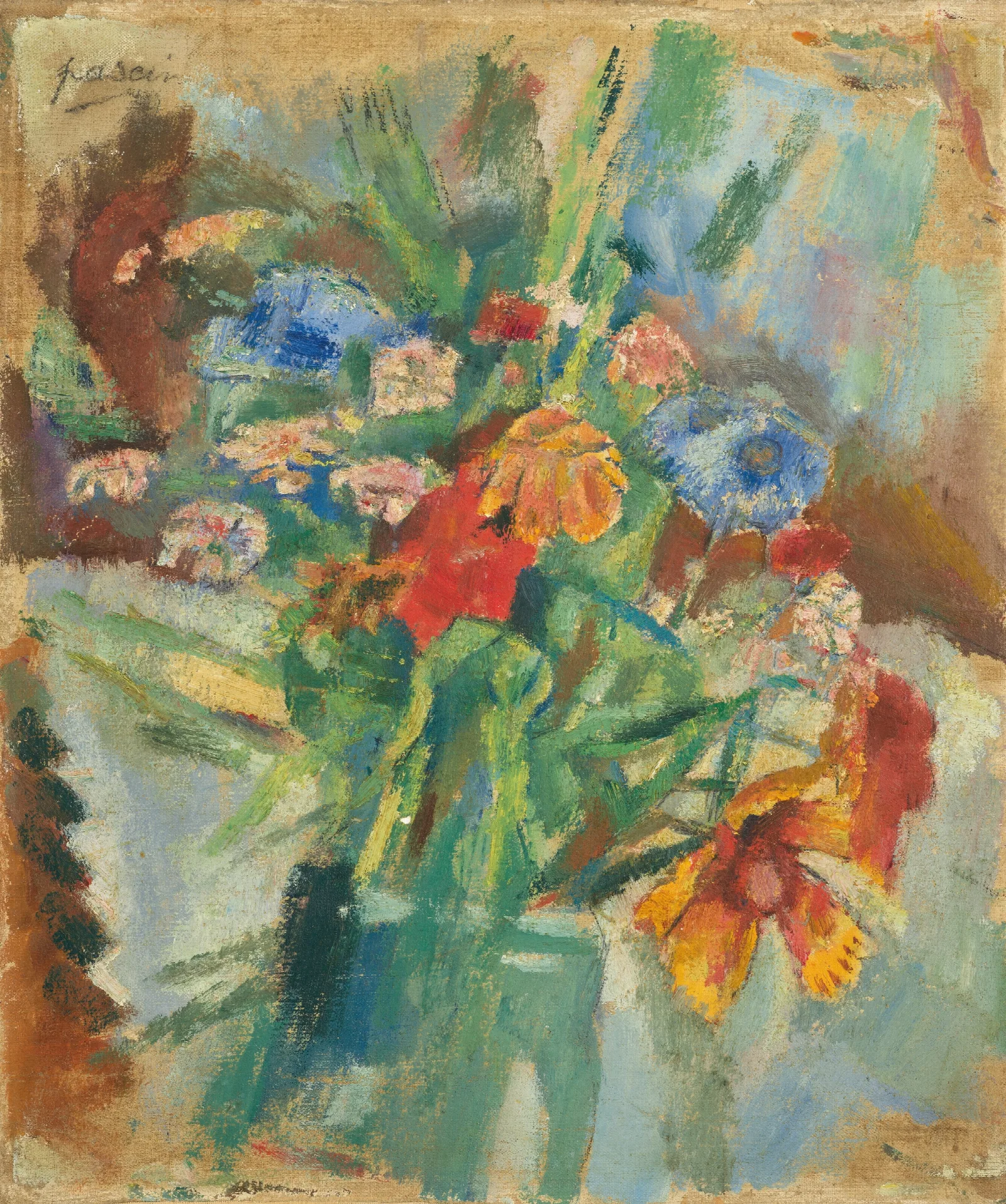 Fleurs 17 Wall Art by Jules Pascin - Canvas Print