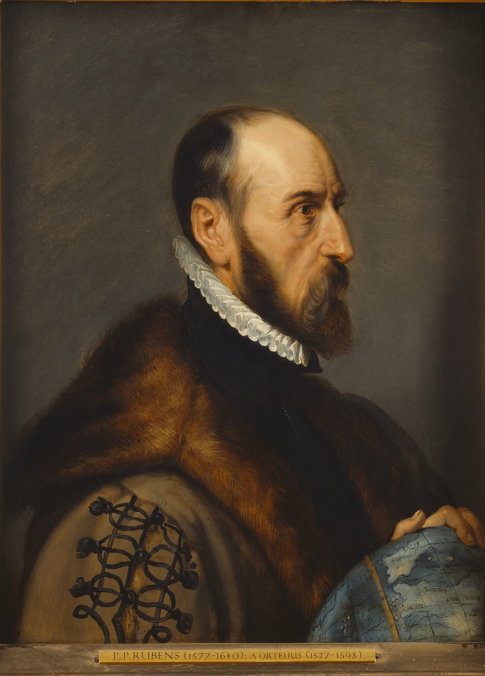 Portrait Of Abraham Ortelius 1527 1598 Wall Art by Peter Paul Rubens - Canvas Print
