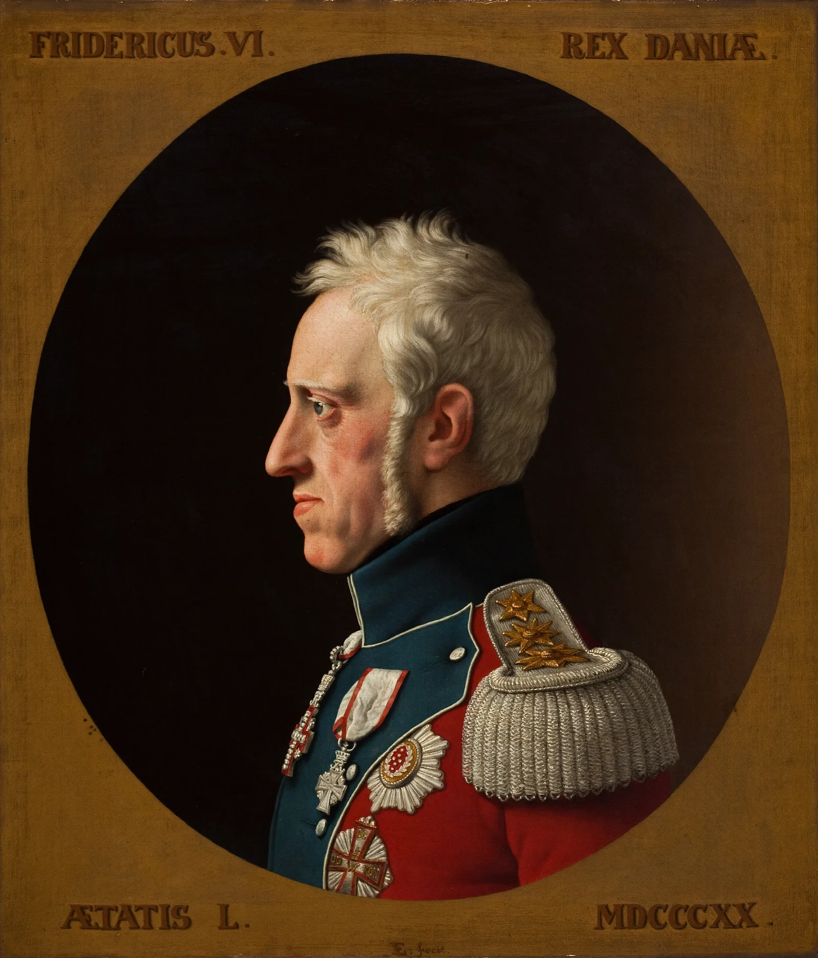 Portrait Of Frederik 6 Wall Art by Christoffer Wilhelm Eckersberg - Canvas Print
