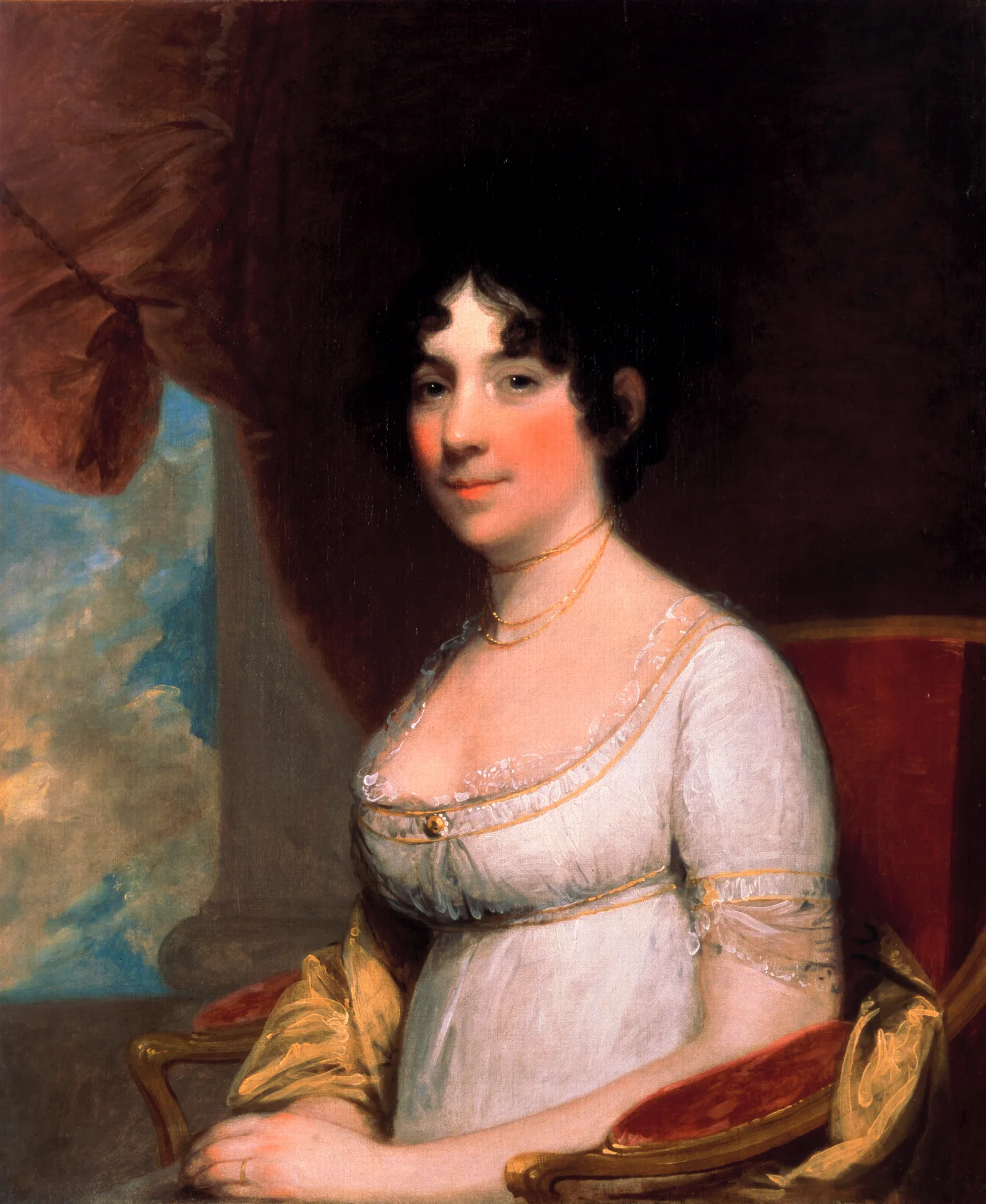 Dolley Payne Madison Mrs James Madison Wall Art by Gilbert Stuart - Canvas Print