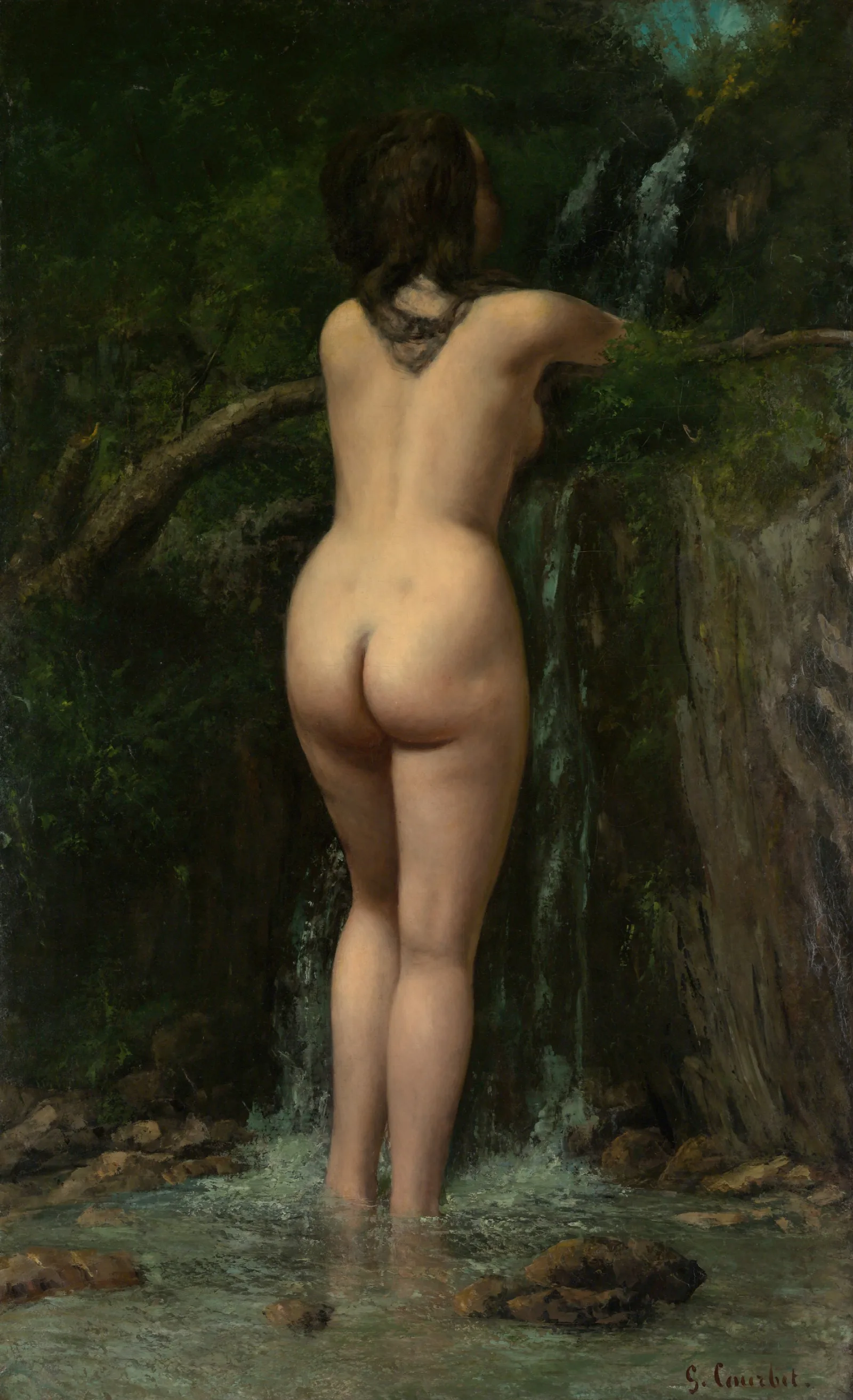 The Source Wall Art by Gustave Courbet - Canvas Print