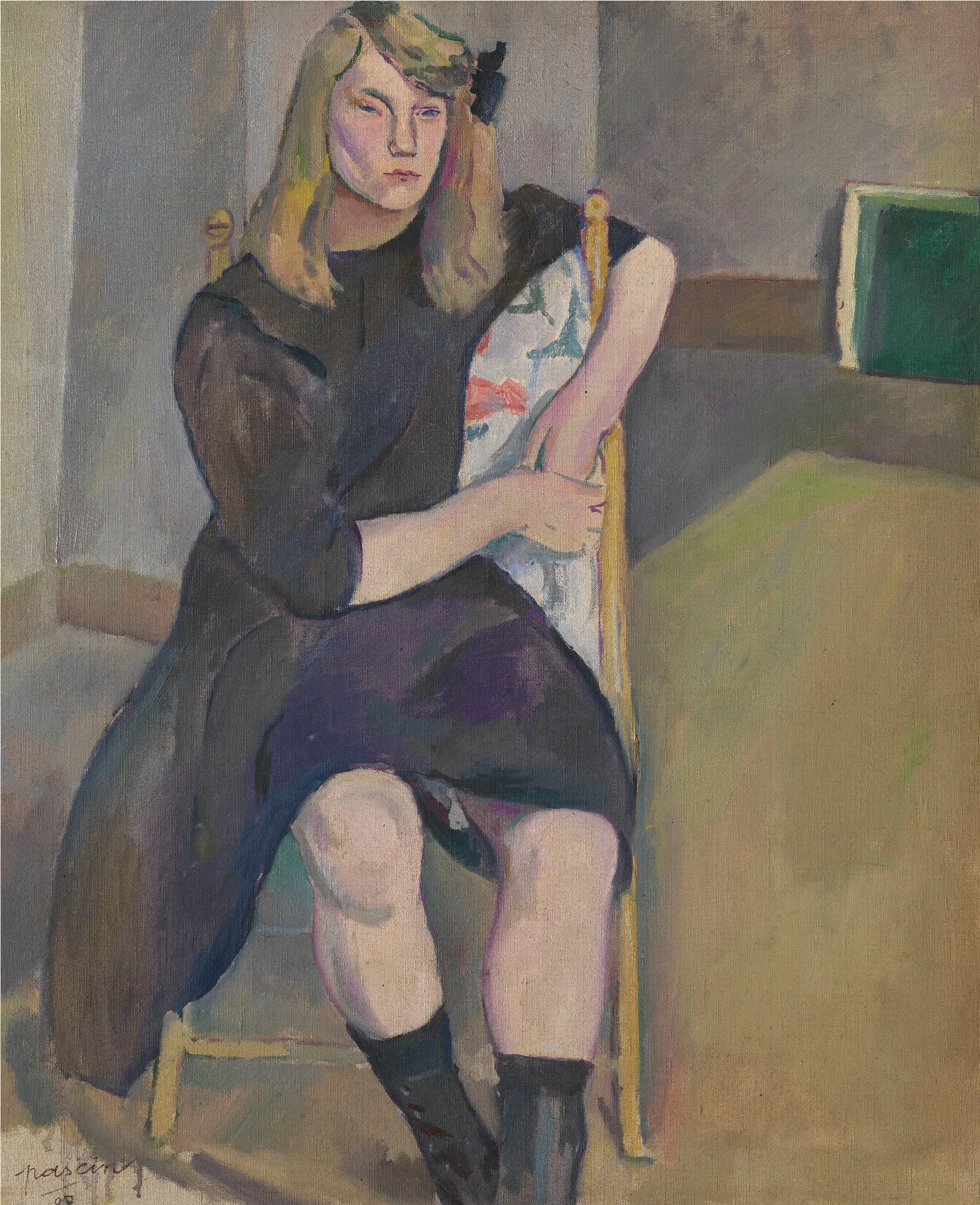 Little Jeanne Wall Art by Jules Pascin - Canvas Print