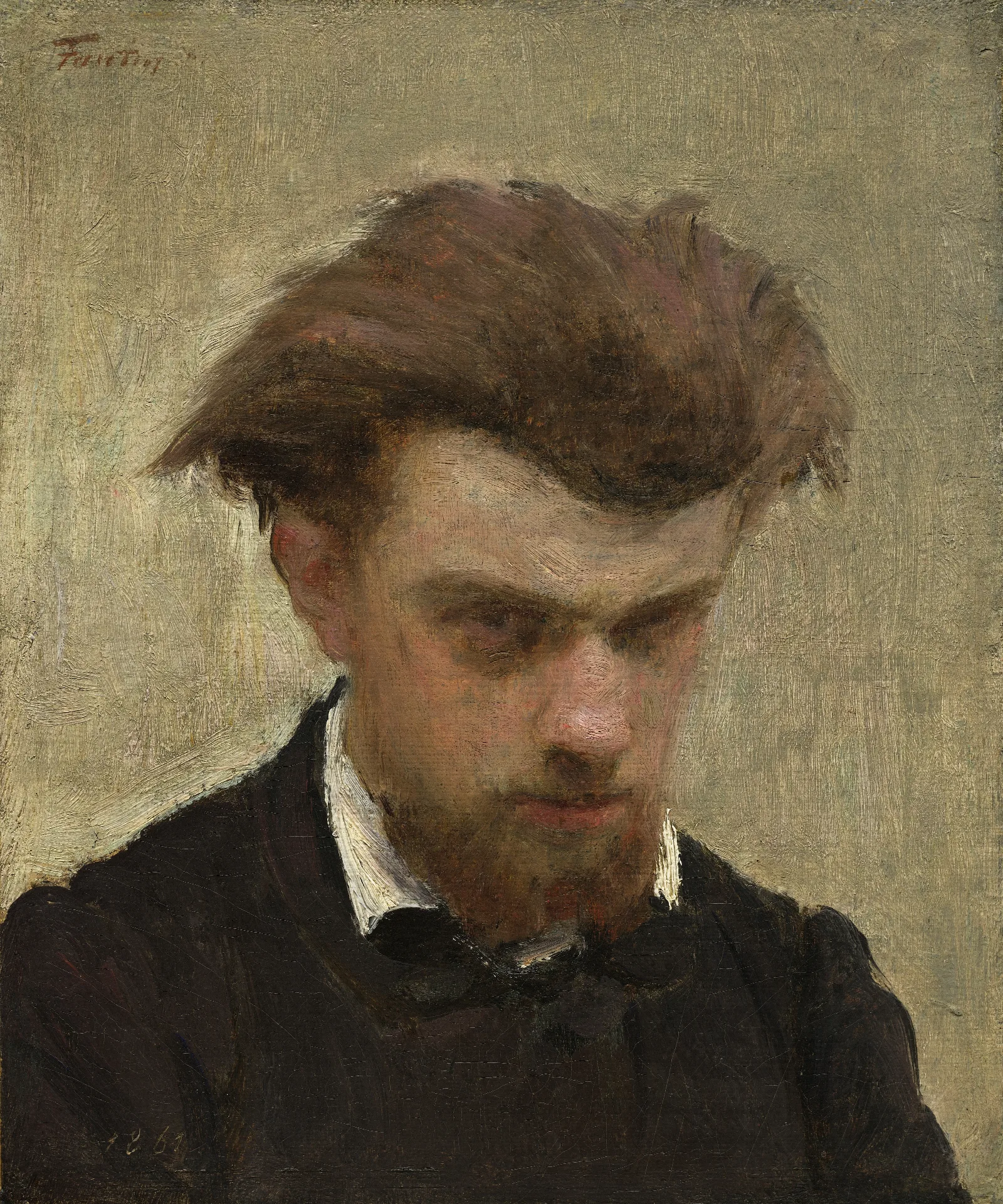 Self Portrait 12 Wall Art by Henri Fantin-Latour - Canvas Print