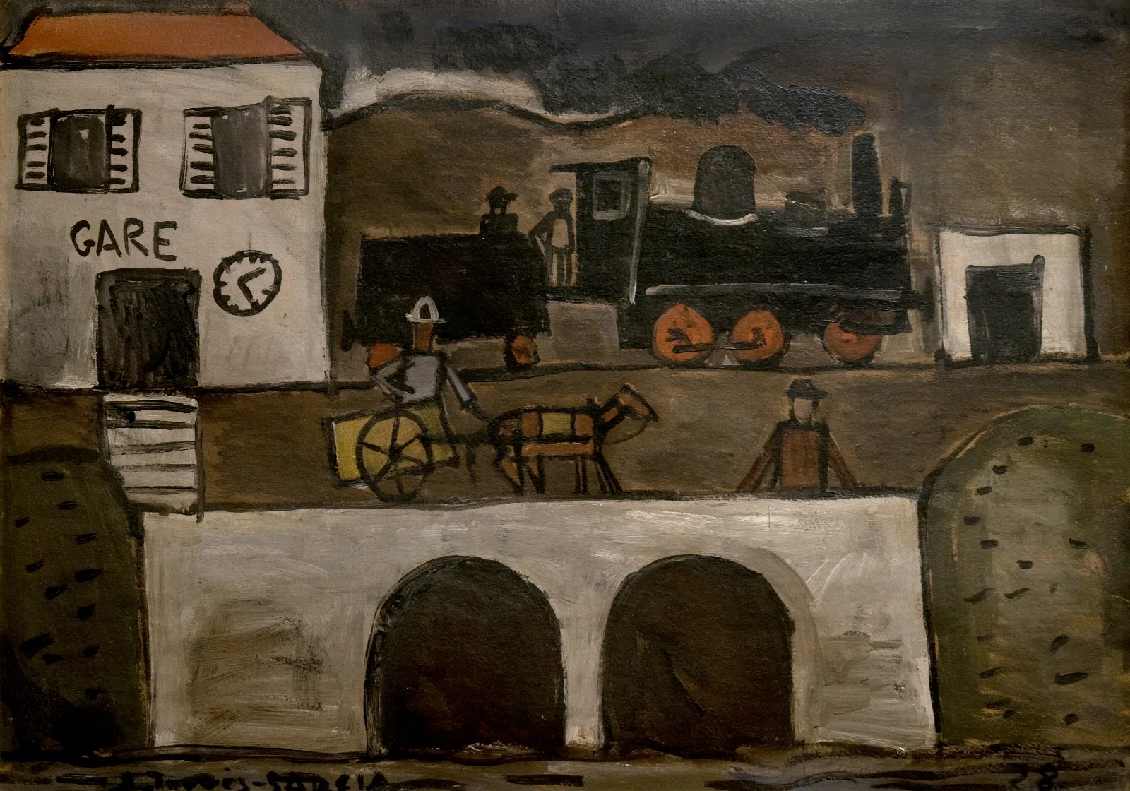 Gare Wall Art by Joaquín Torres-García - Canvas Print