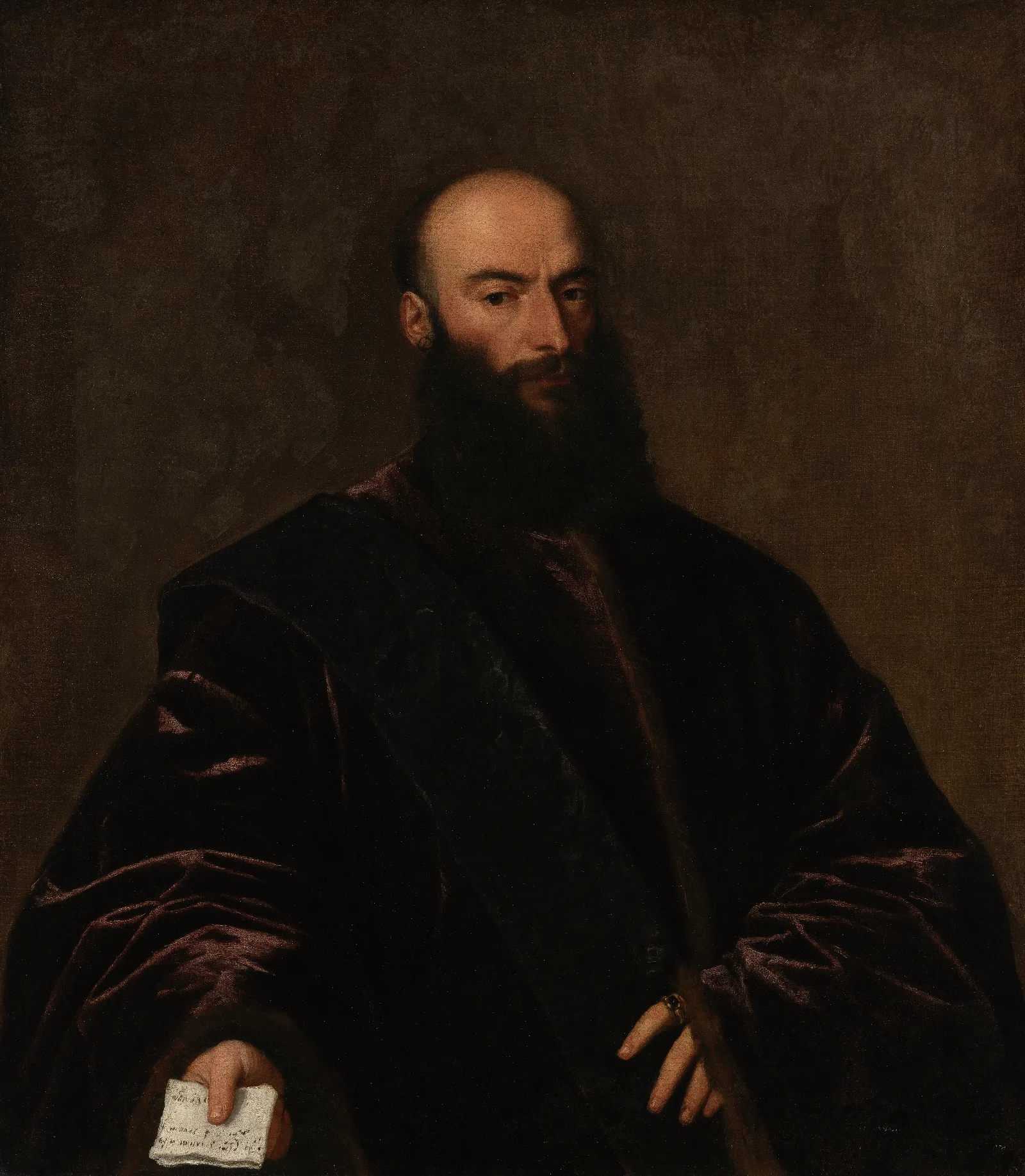 Portrait Of Giacomo Di Andrea Dolfin Wall Art by Titian - Canvas Print