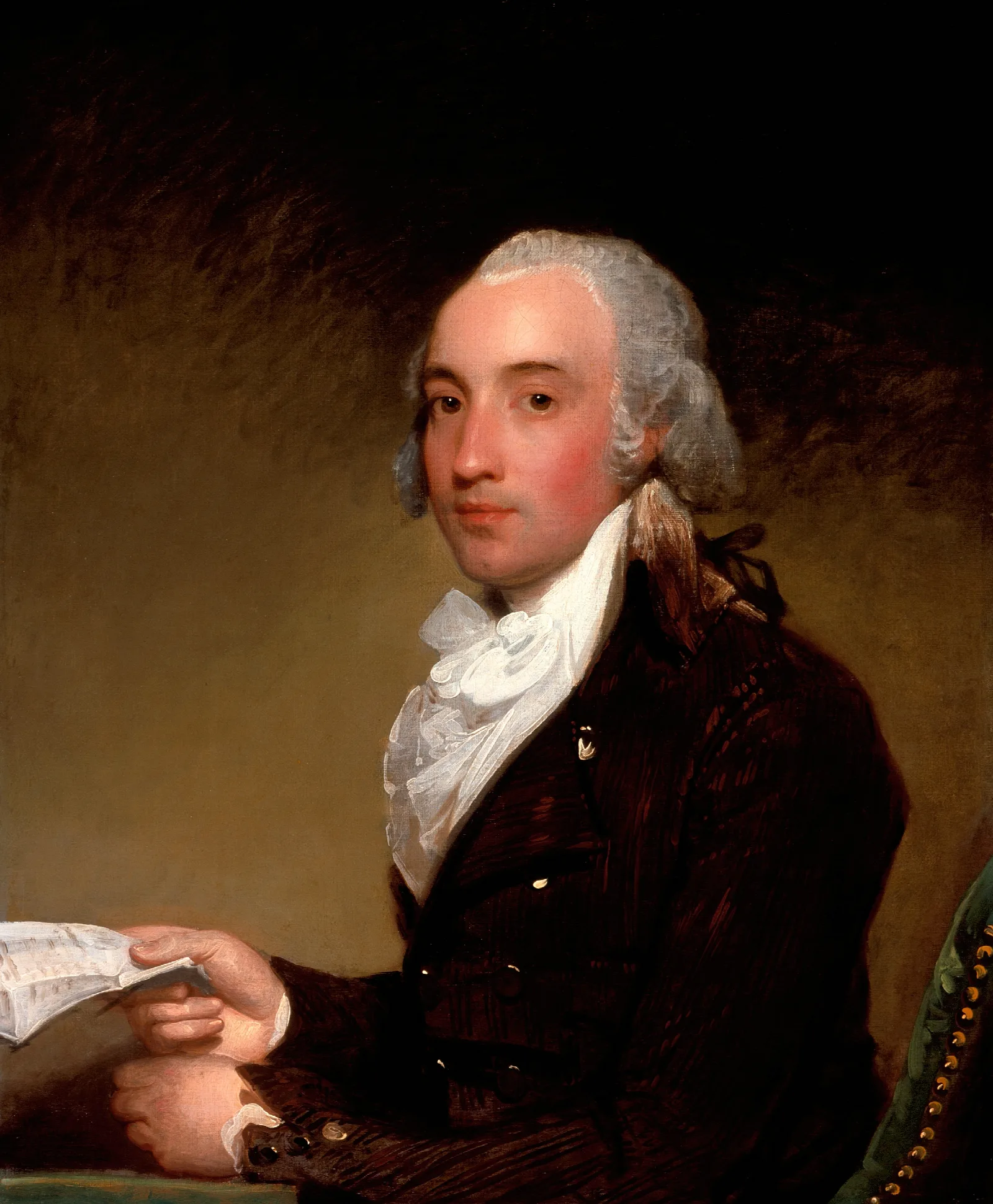 Portrait Of Richard Barrington Later Fourth Viscount Barrington Wall Art by Gilbert Stuart - Canvas Print