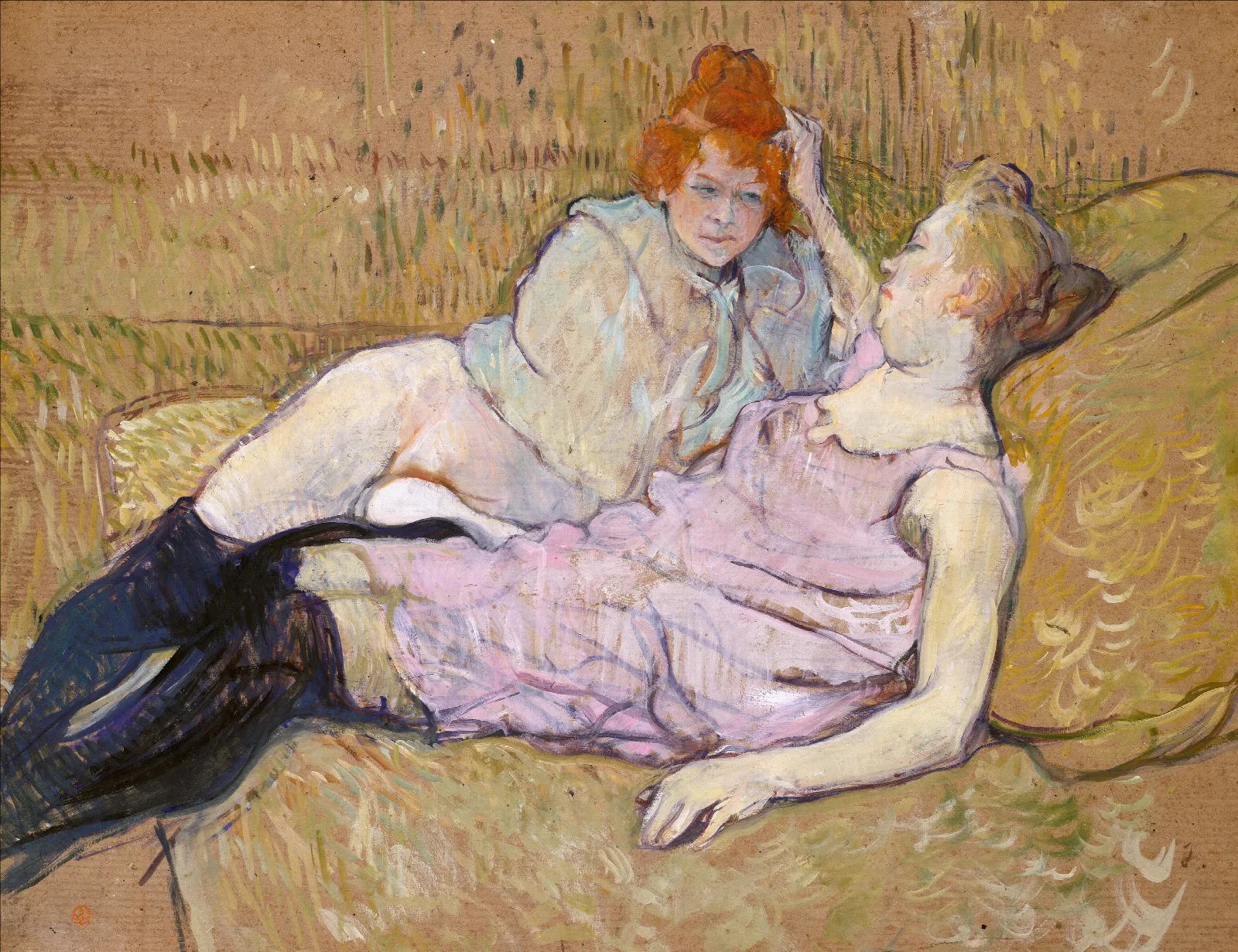 The Sofa Wall Art by Henri de Toulouse-Lautrec - Canvas Print