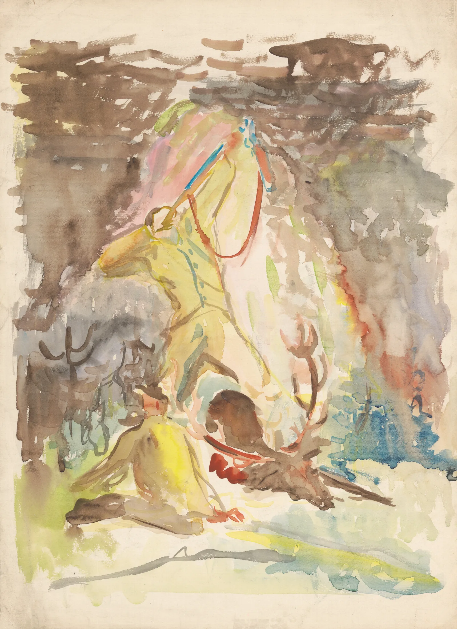 Hunting Motif 2 Wall Art by Arnold Peter Weisz-Kubínčan - Canvas Print