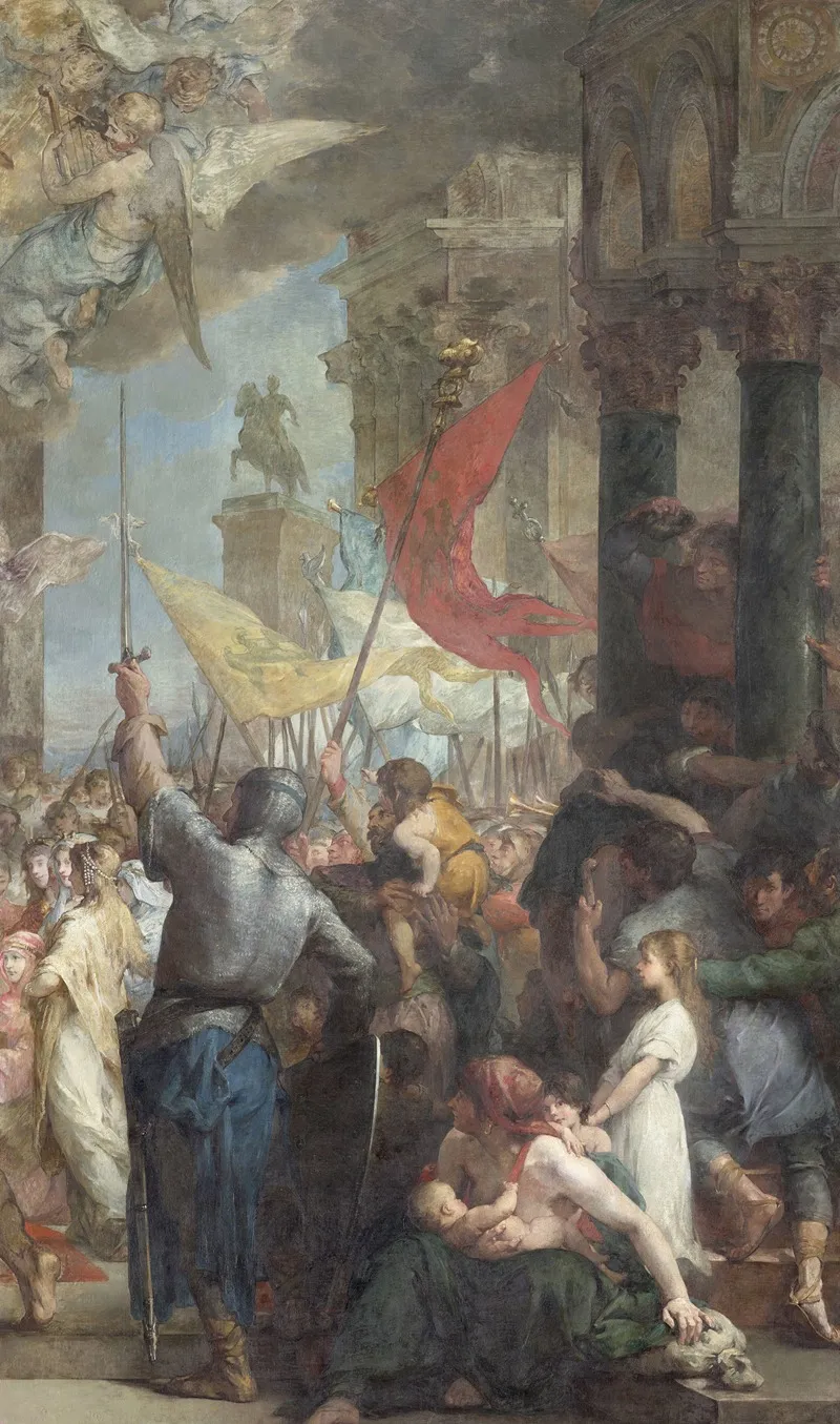 Le Couronnement De Charlemagne 2 Wall Art by Henri Leopold Lévy - Canvas Print
