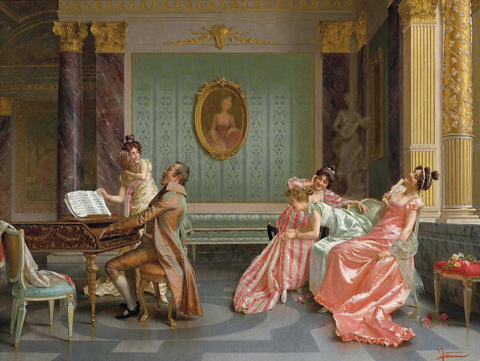 The Recital 5 Wall Art by Vittorio Reggianini - Canvas Print