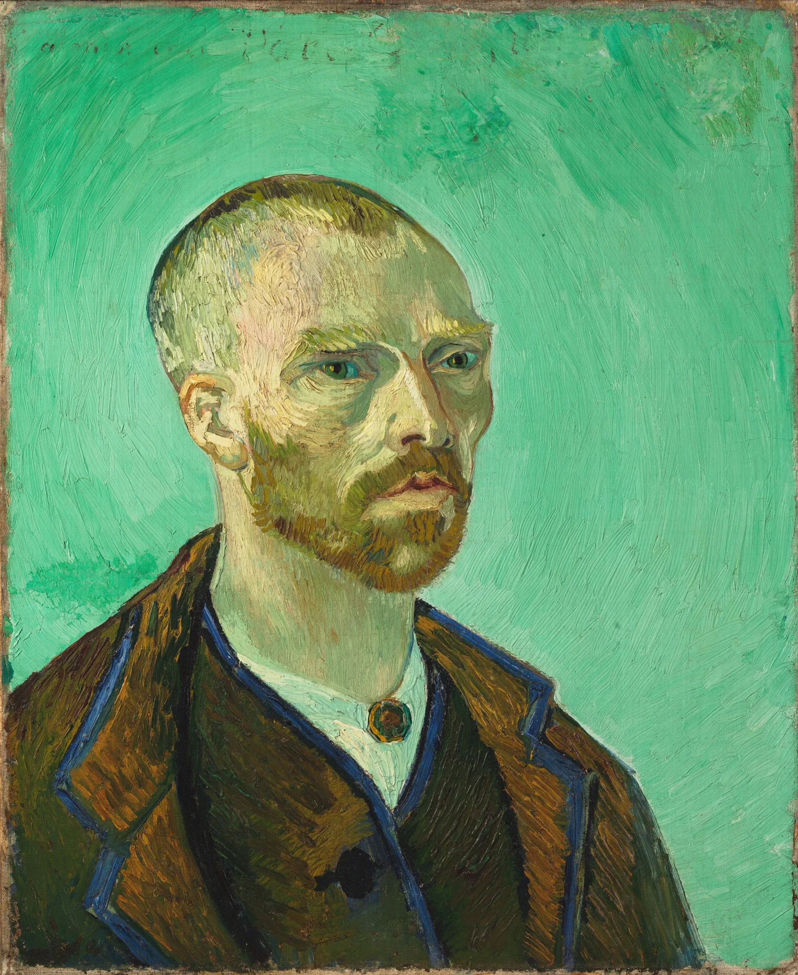 Self Portrait Dedicated To Paul Gauguin Wall Art by Vincent van Gogh - Canvas Print
