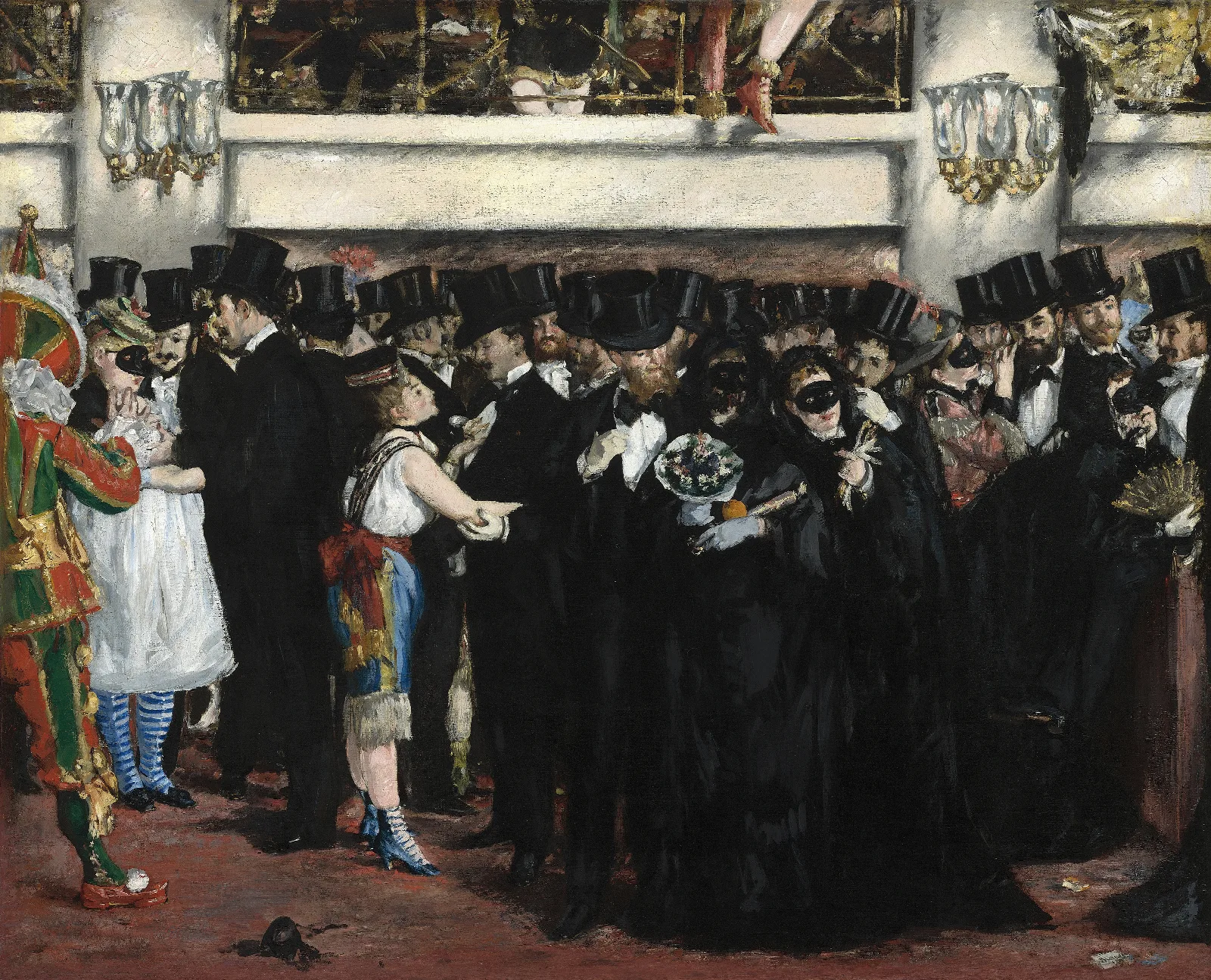 Masked Ball At The Opera Wall Art by Édouard Manet - Canvas Print