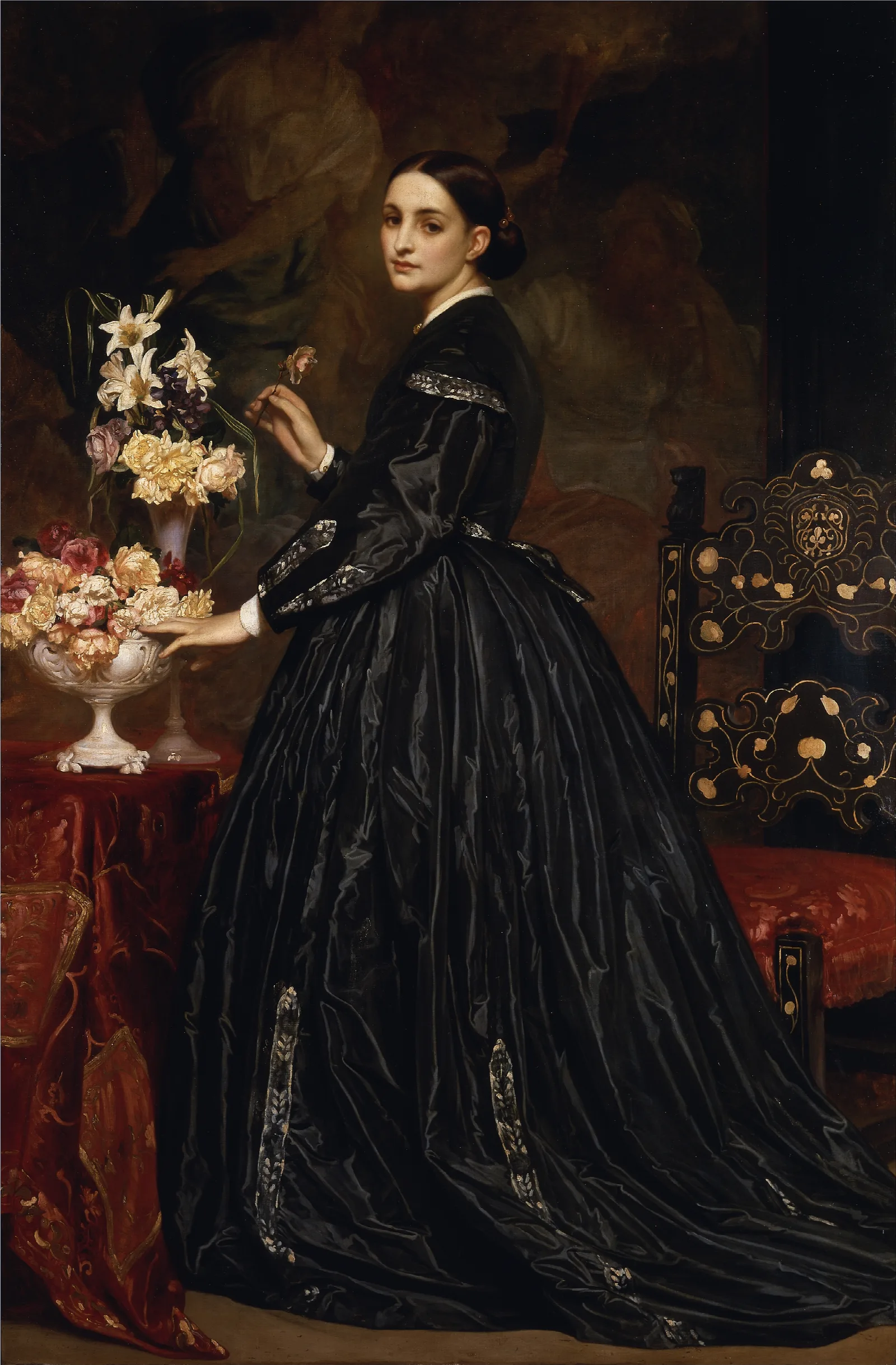 Mrs James Guthrie Wall Art by Frederic Leighton - Canvas Print