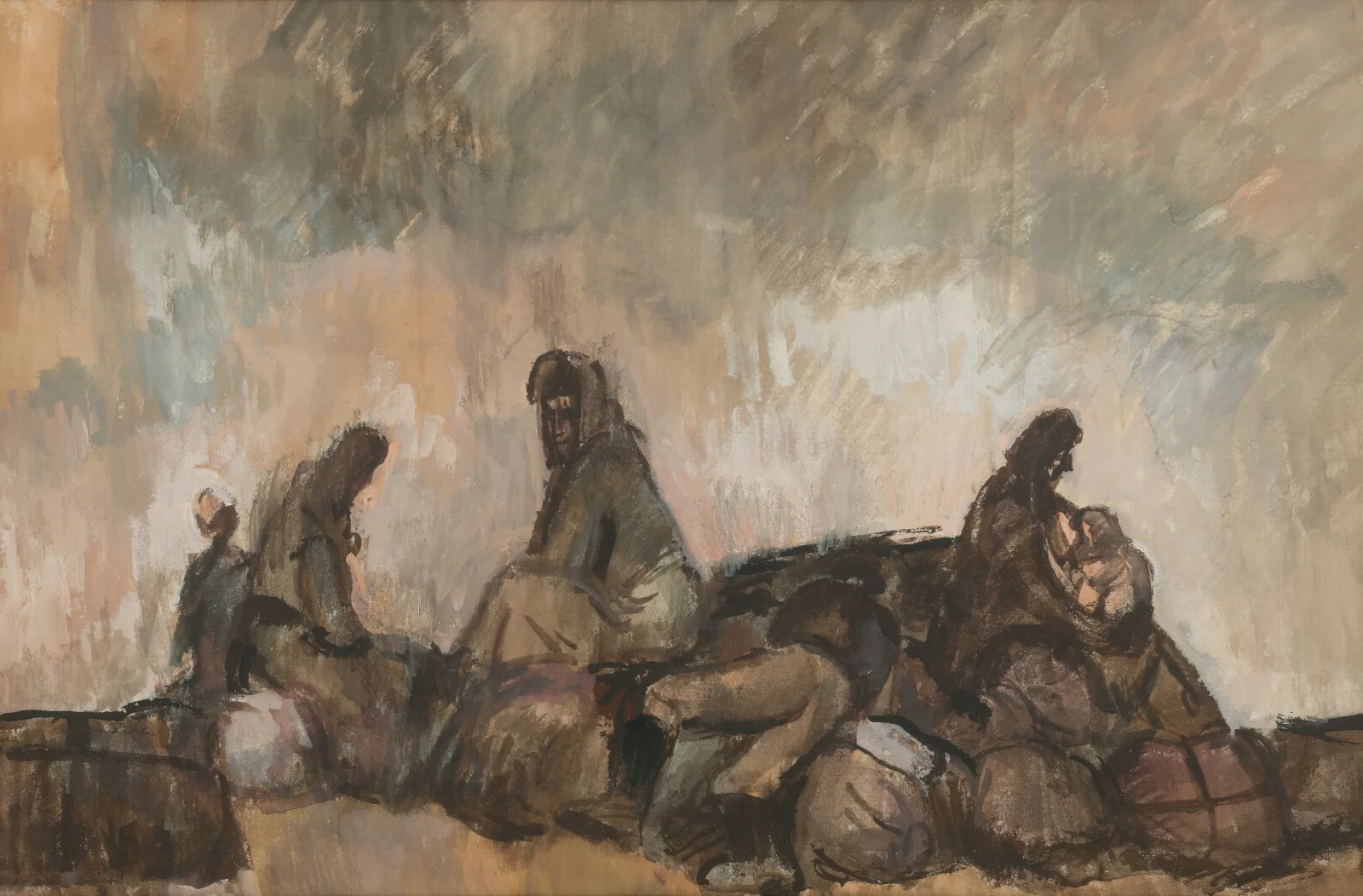Refugees 5 Wall Art by Cyprián Majerník - Canvas Print