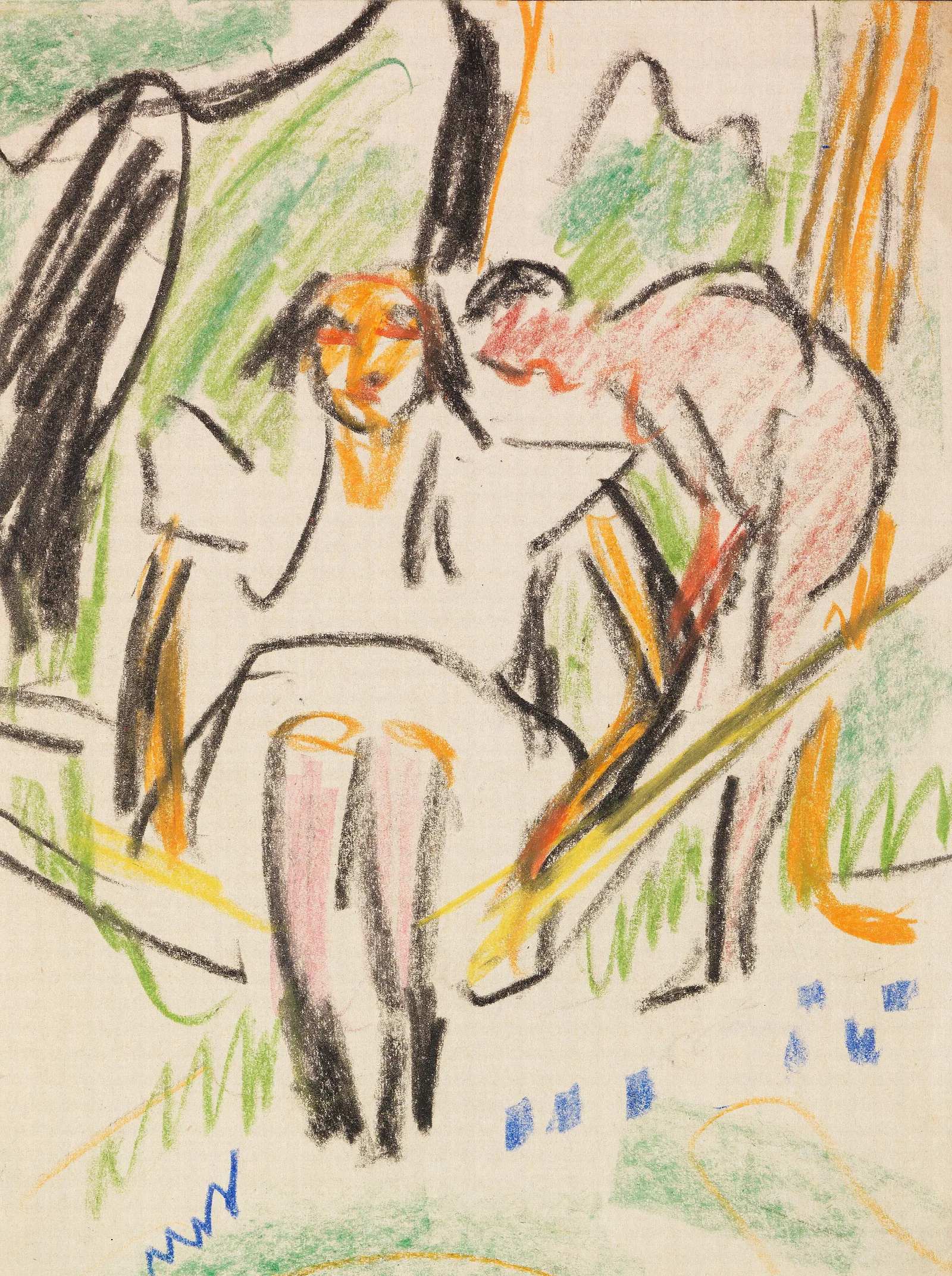 Franzi In Der Hangematte Wall Art by Ernst Ludwig Kirchner - Canvas Print