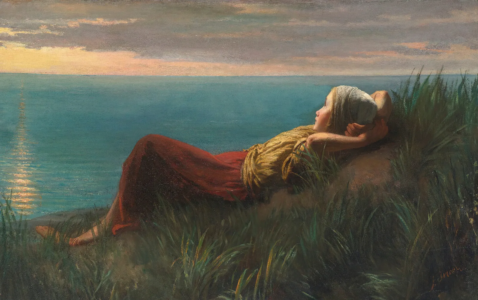 Dreams Dolce Far Niente Wall Art by Jozef Israëls - Canvas Print