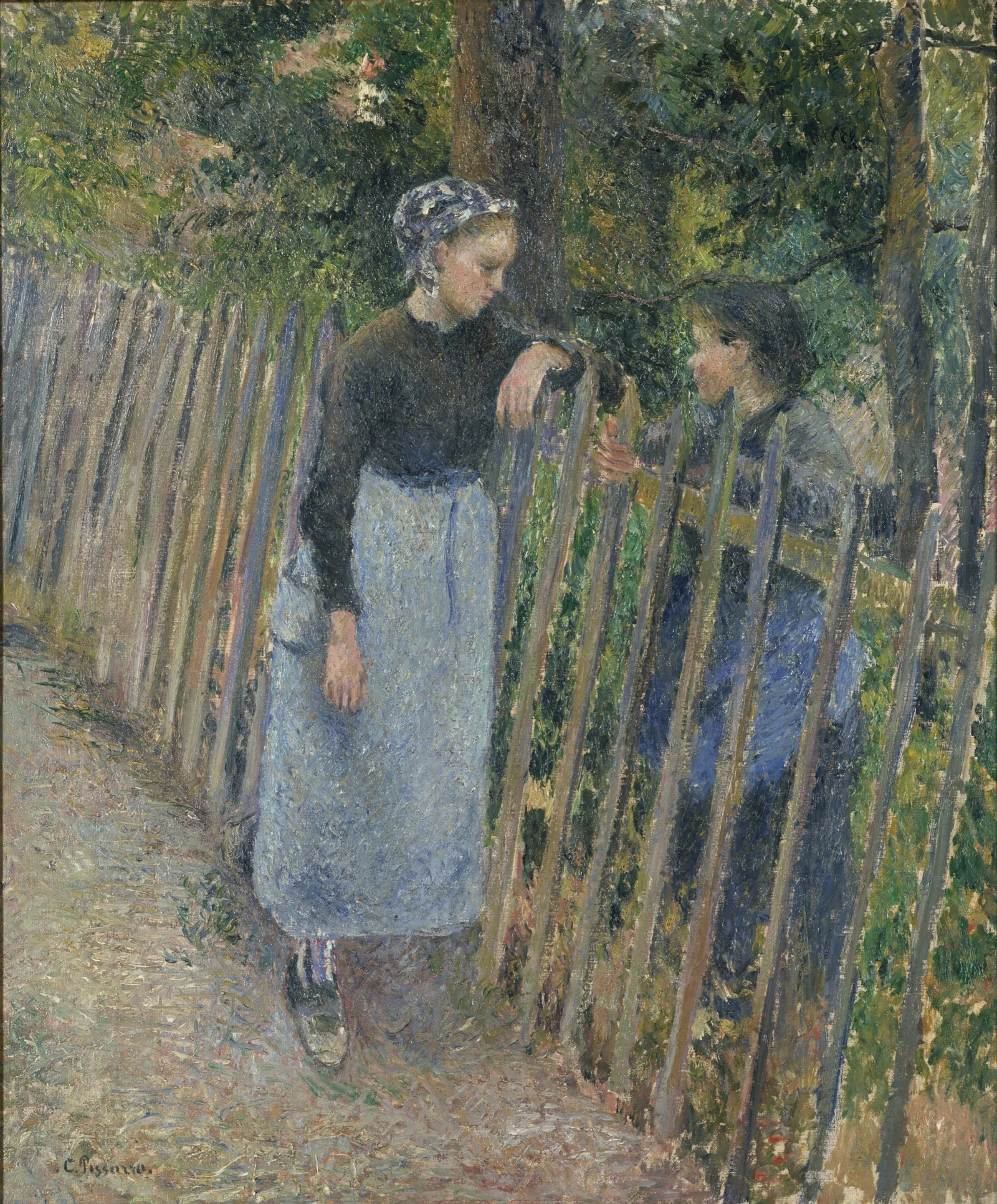 Conversation Wall Art by Camille Pissarro - Canvas Print