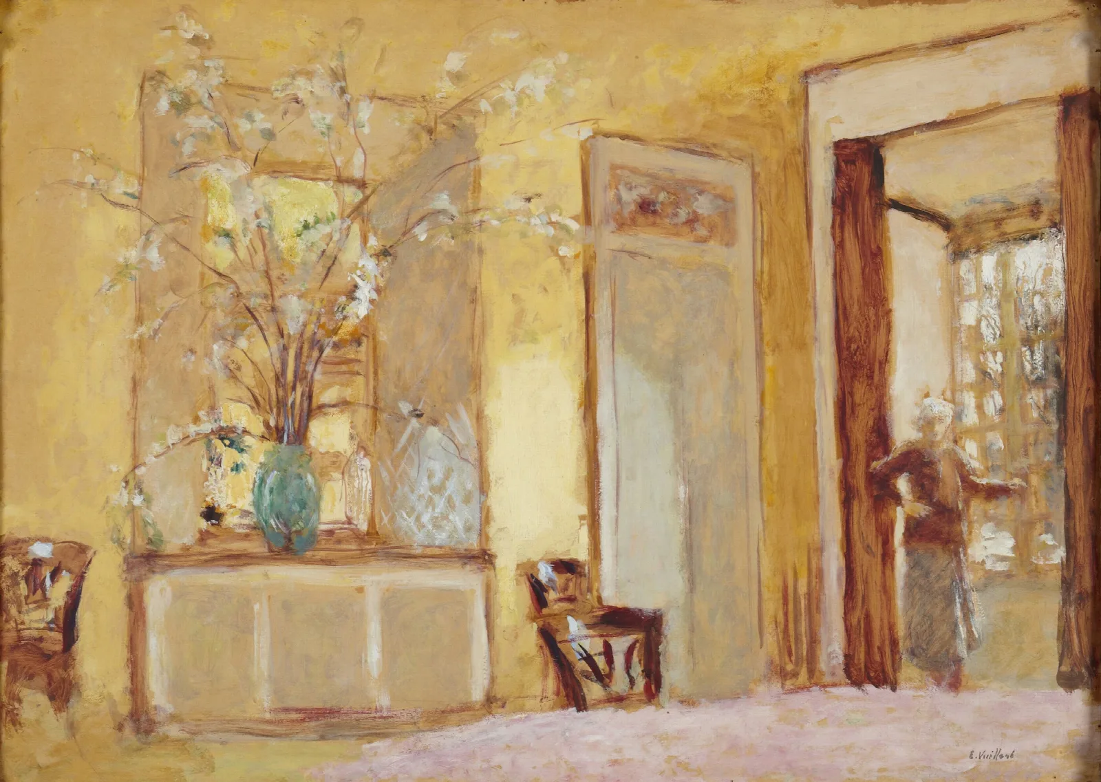 Woman In An Interior Madame Hessel At Les Clayes Wall Art by Édouard Vuillard - Canvas Print