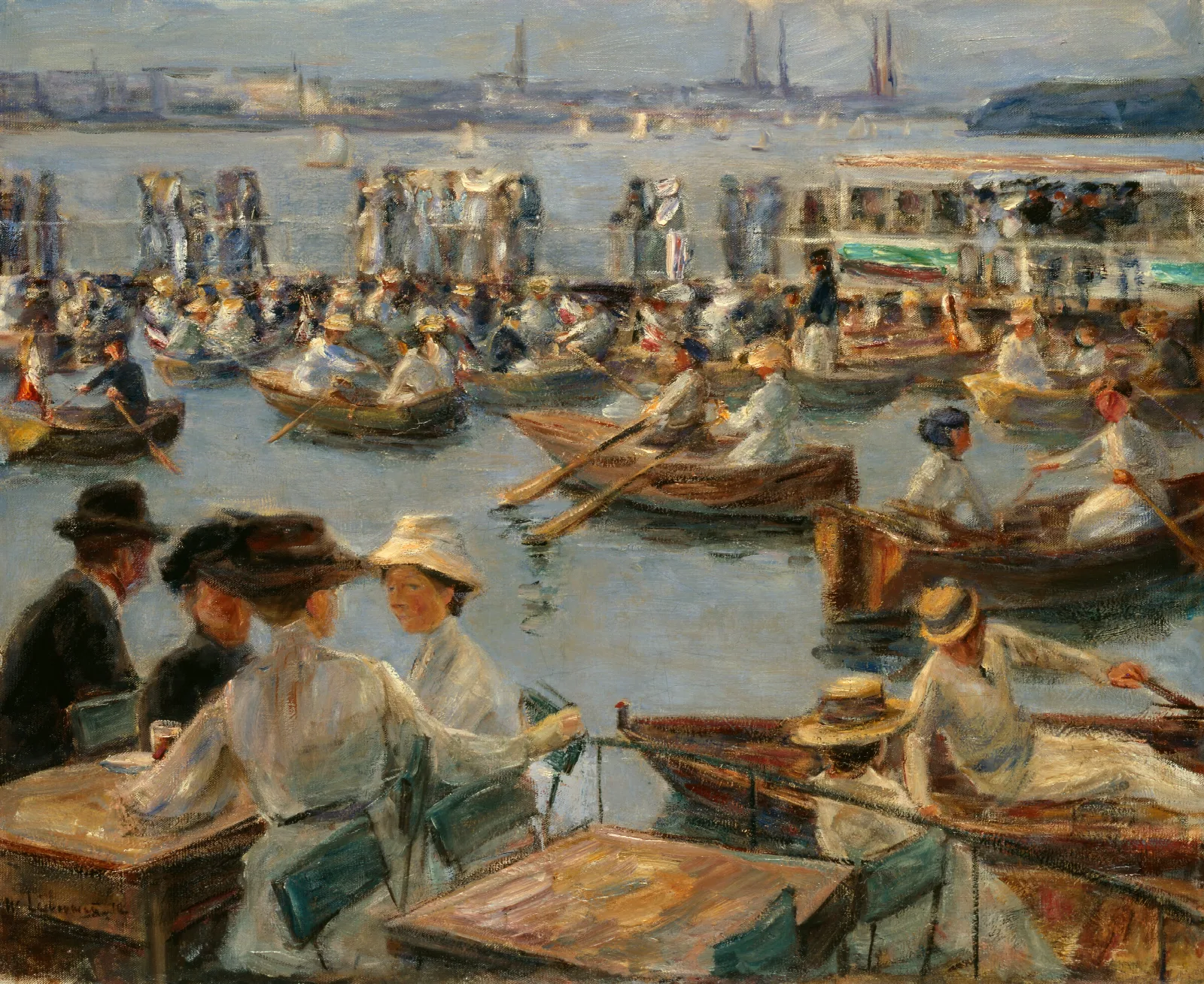 On The Alster In Hamburg Wall Art by Max Liebermann - Canvas Print