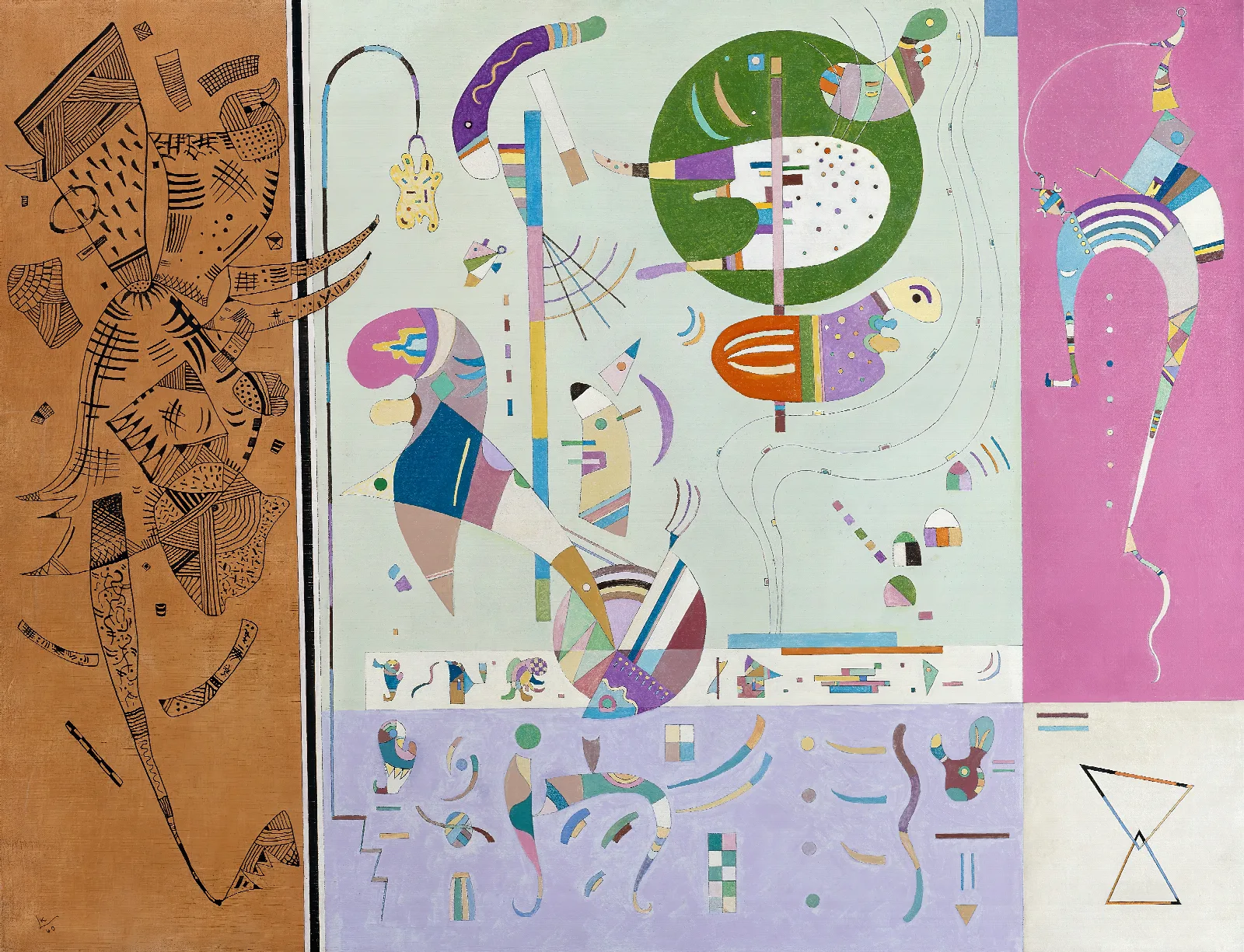Parties Diverse Wall Art by Wassily Kandinsky - Canvas Print