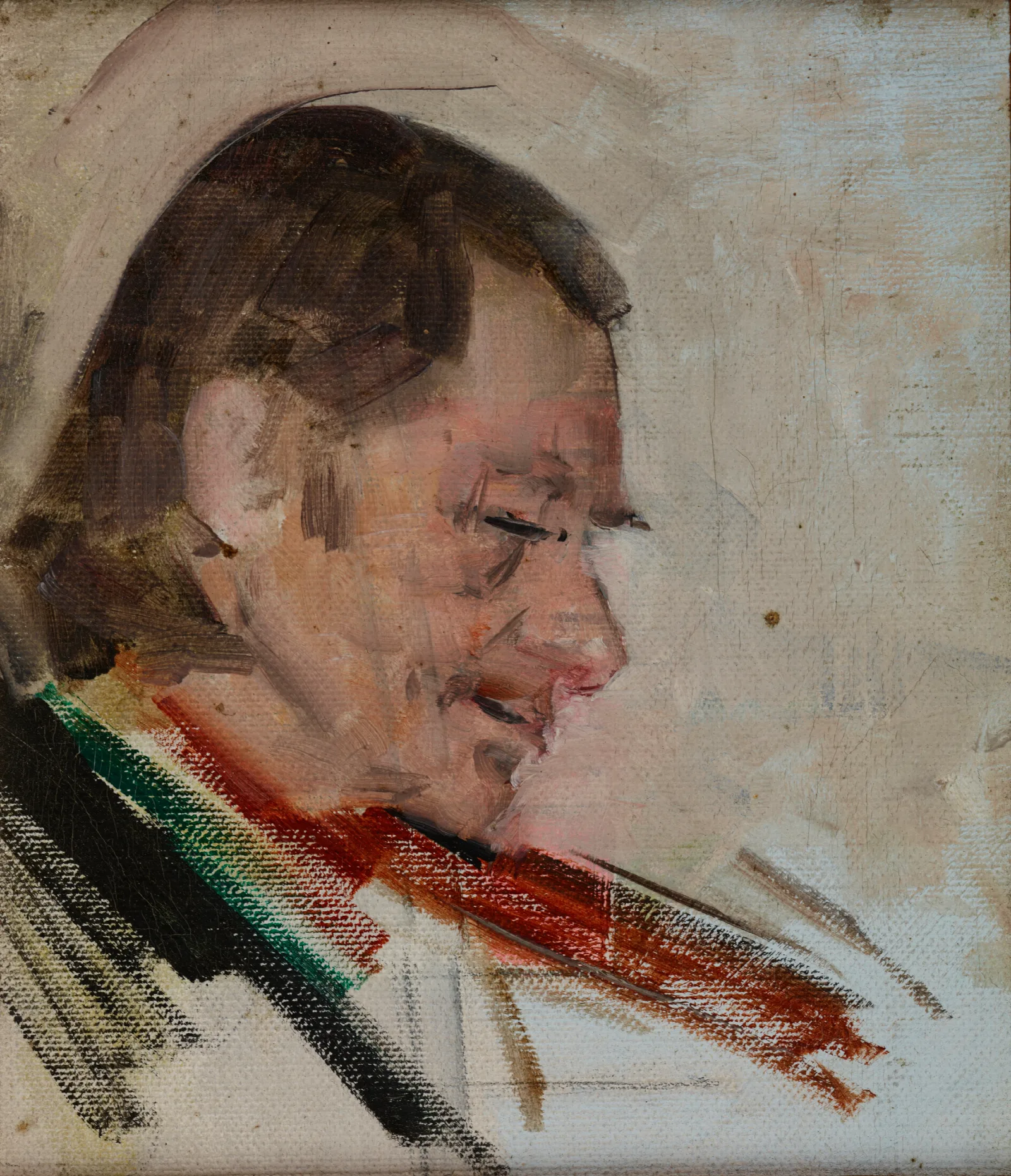 Head Of A Highlander 2 Wall Art by Jan Rembowski - Canvas Print