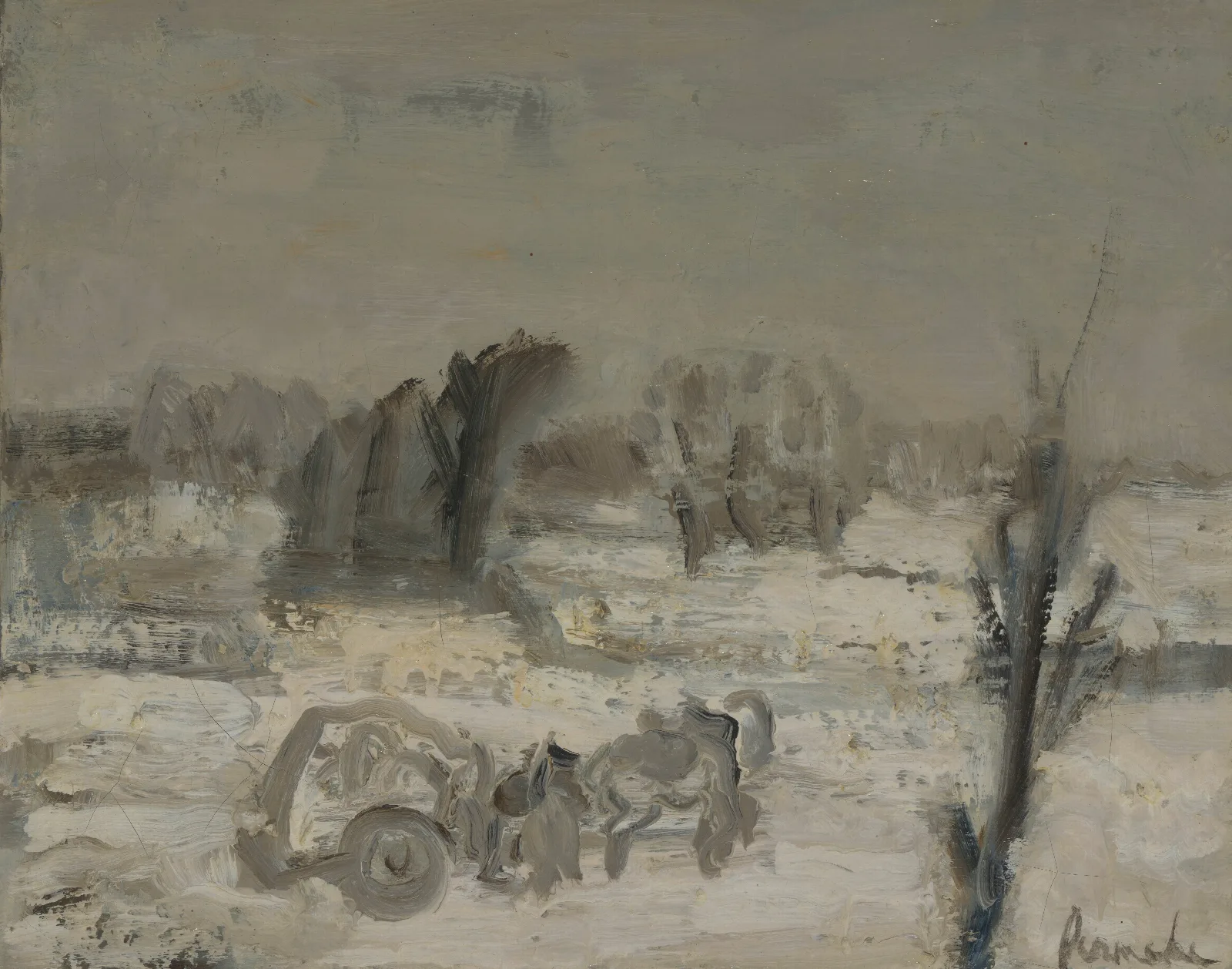 Winterlandschap 11 Wall Art by Constant Permeke - Canvas Print