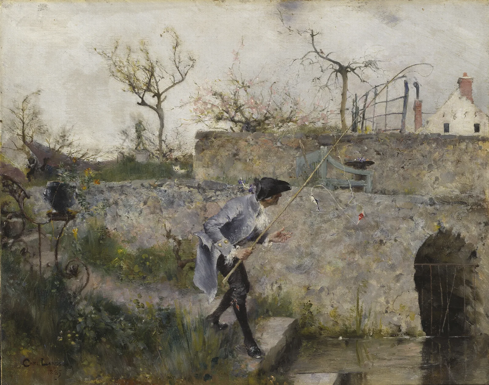 A Bite Wall Art by Carl Larsson - Canvas Print