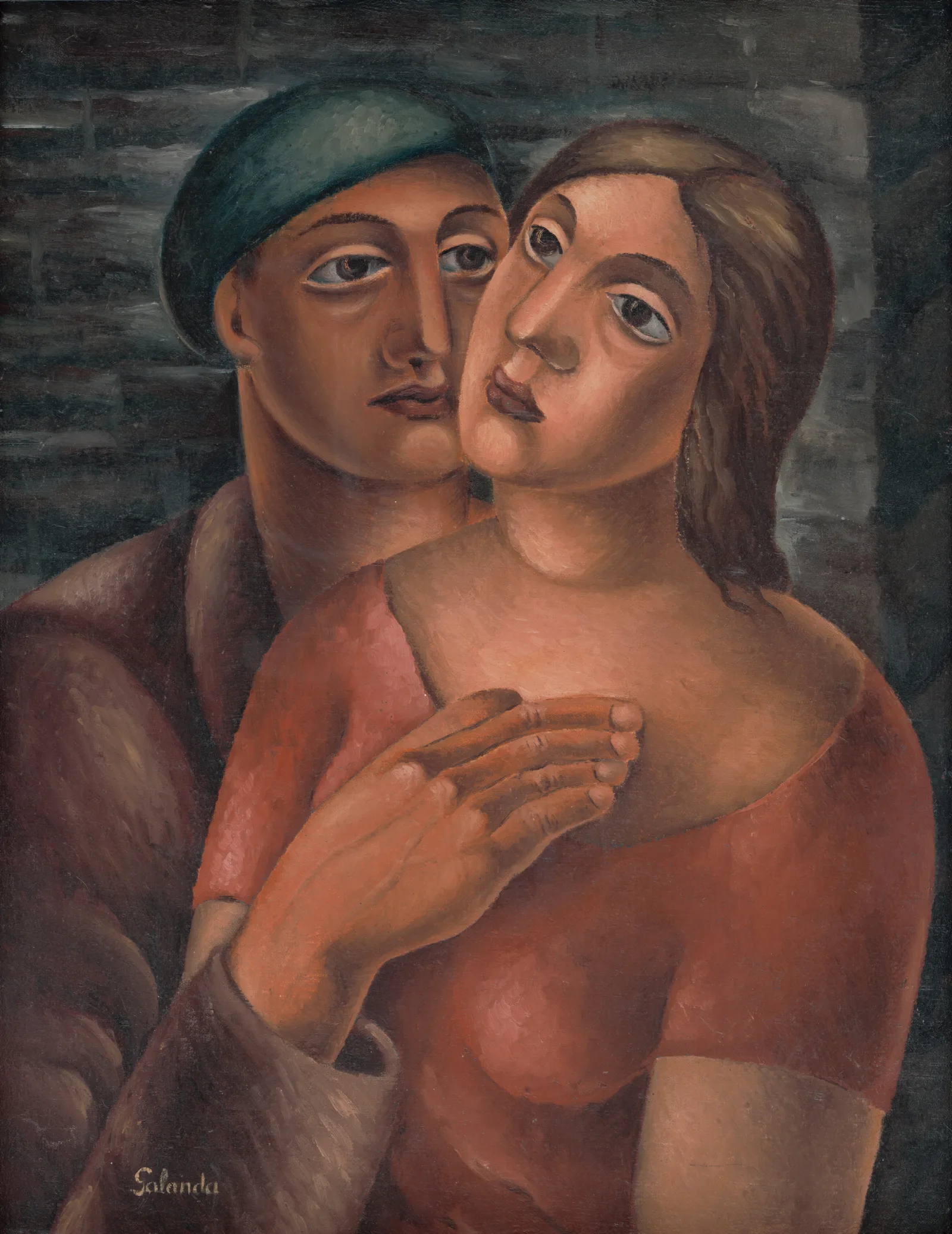 Lovers 5 Wall Art by Mikuláš Galanda - Canvas Print
