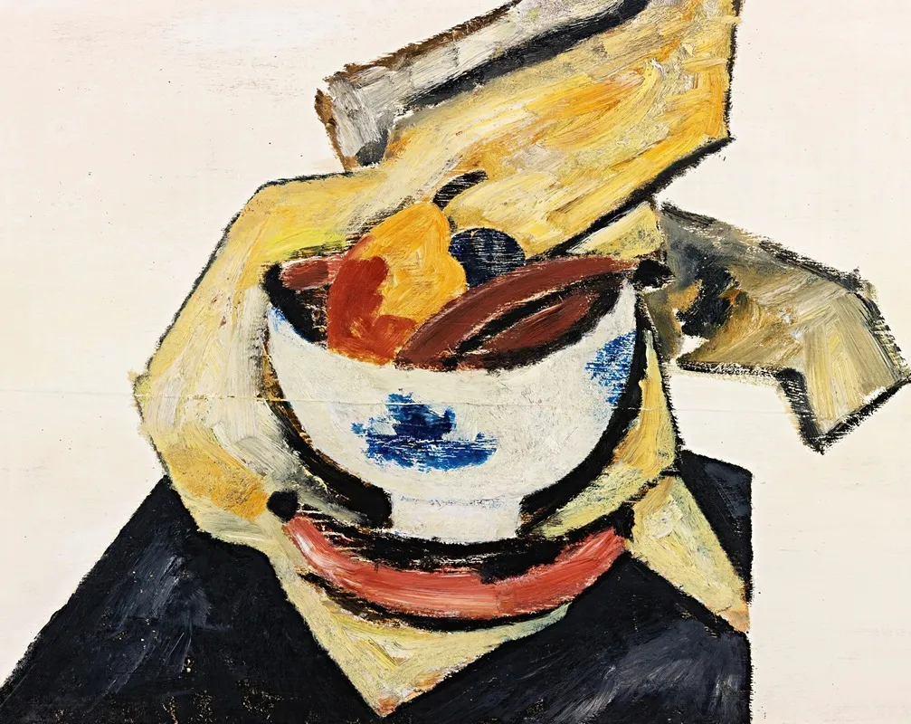 Still Life With White Bowl Wall Art by Marsden Hartley - Canvas Print