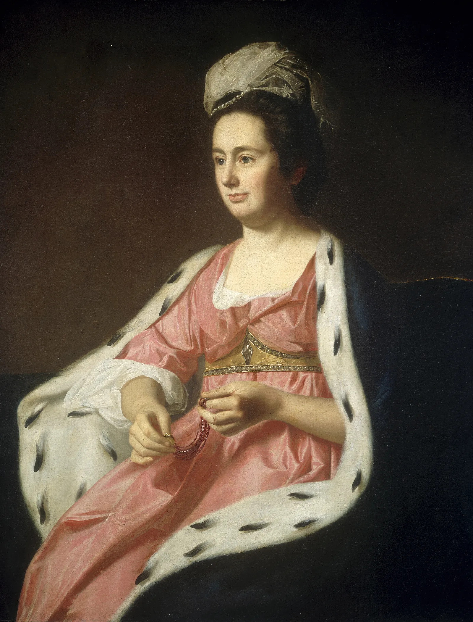 Abigail Smith Babcock Mrs Adam Babcock Wall Art by John Singleton Copley - Canvas Print