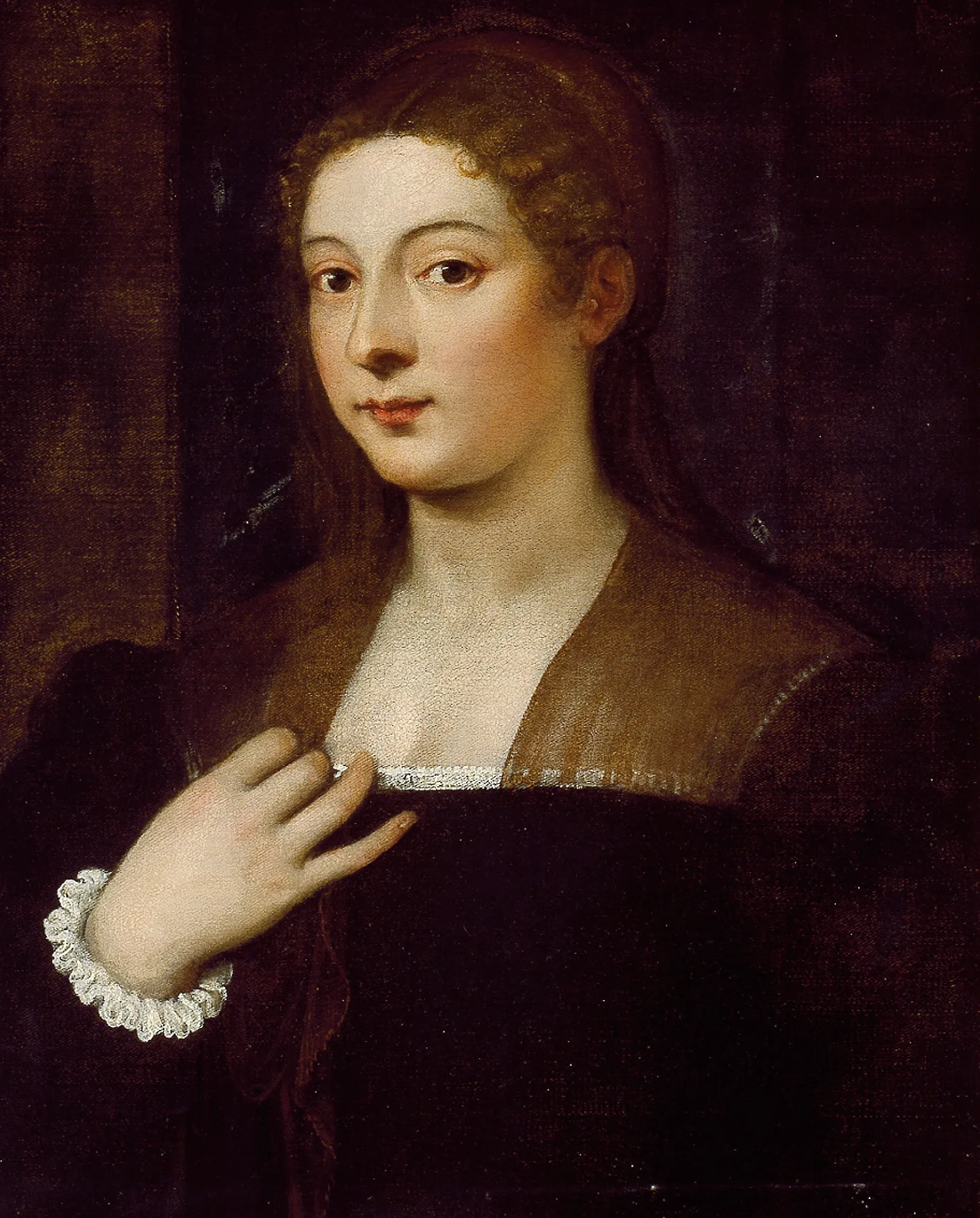 Portrait Of A Lady 17 Wall Art by Titian - Canvas Print