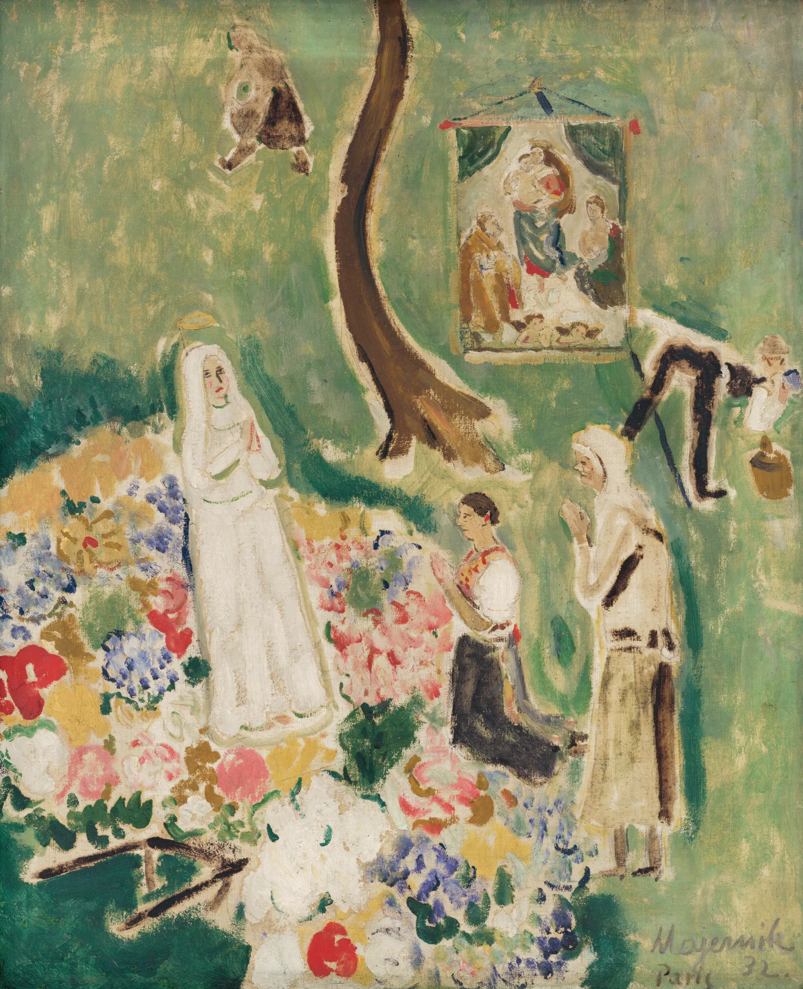 Two Madonnas Wall Art by Cyprián Majerník - Canvas Print