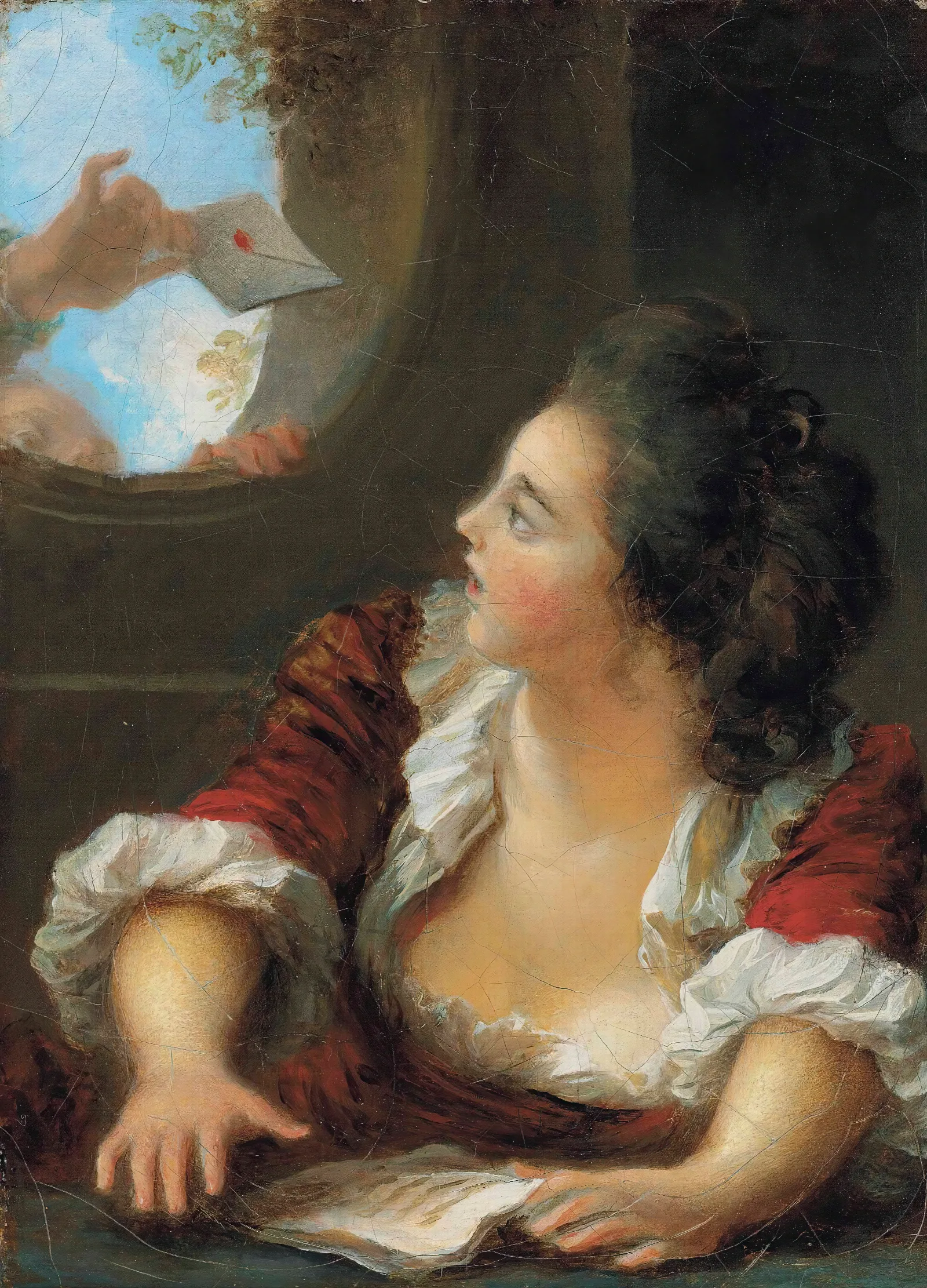 The Love Letter 14 Wall Art by Jean-Honoré Fragonard - Canvas Print