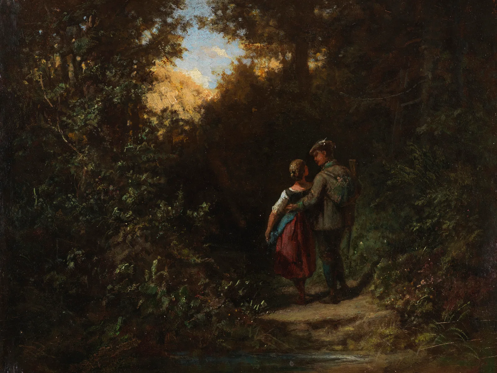 Auf Dem Pirschgang Wall Art by Carl Spitzweg - Canvas Print