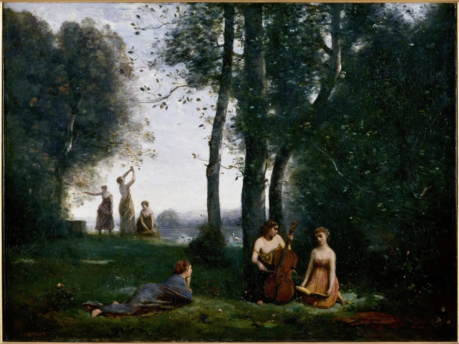 Le Concert Champetre Wall Art by Jean-Baptiste-Camille Corot - Canvas Print