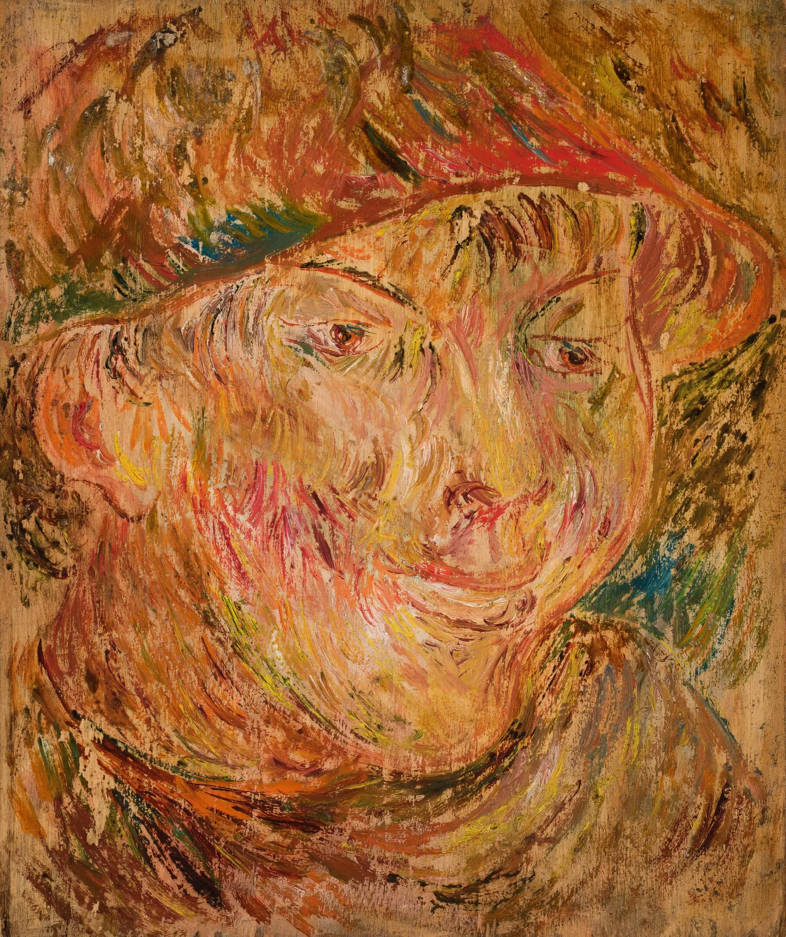 Head Of A Boy In A Hat Wall Art by Tadeusz Makowski - Canvas Print