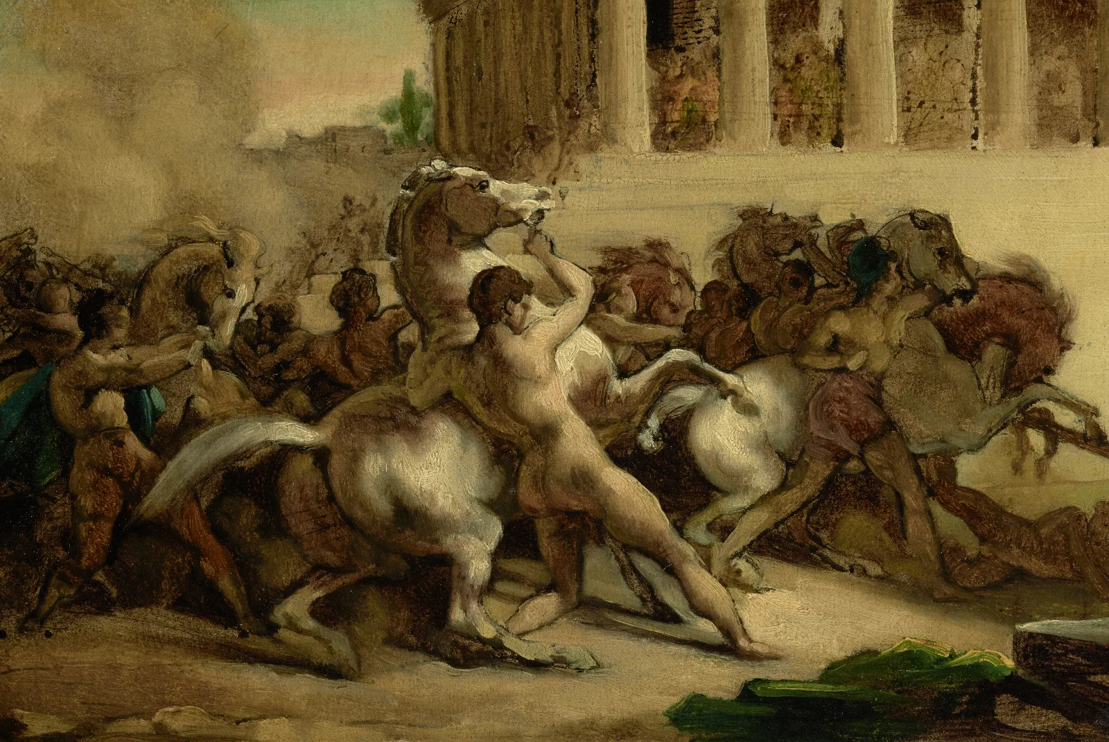 The Race Of The Riderless Horses Wall Art by Théodore Géricault - Canvas Print