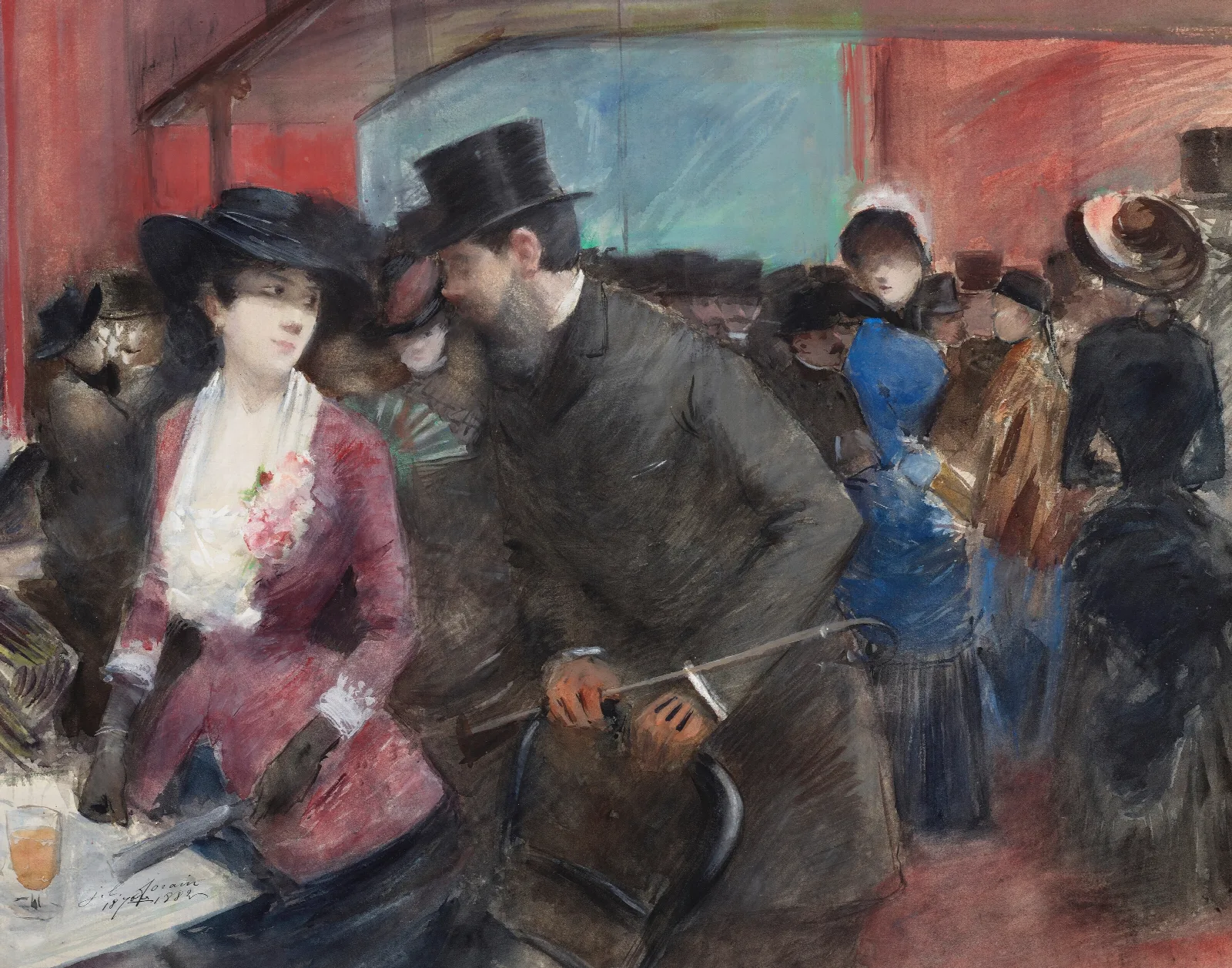 Folies Bergere 3 Wall Art by Jean-Louis Forain - Canvas Print
