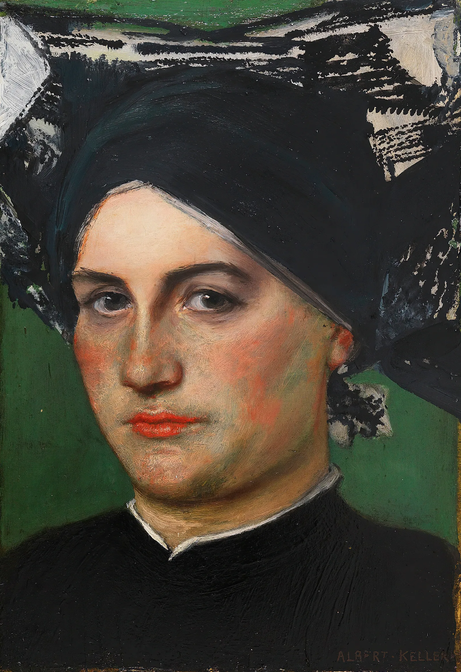 Altdeutsche Frau Wall Art by Albert von Keller - Canvas Print