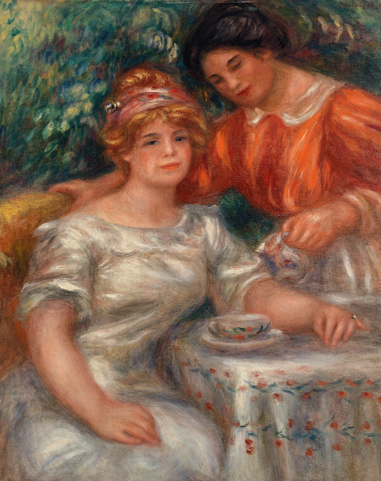 Tea Time Wall Art by Pierre-Auguste Renoir - Canvas Print