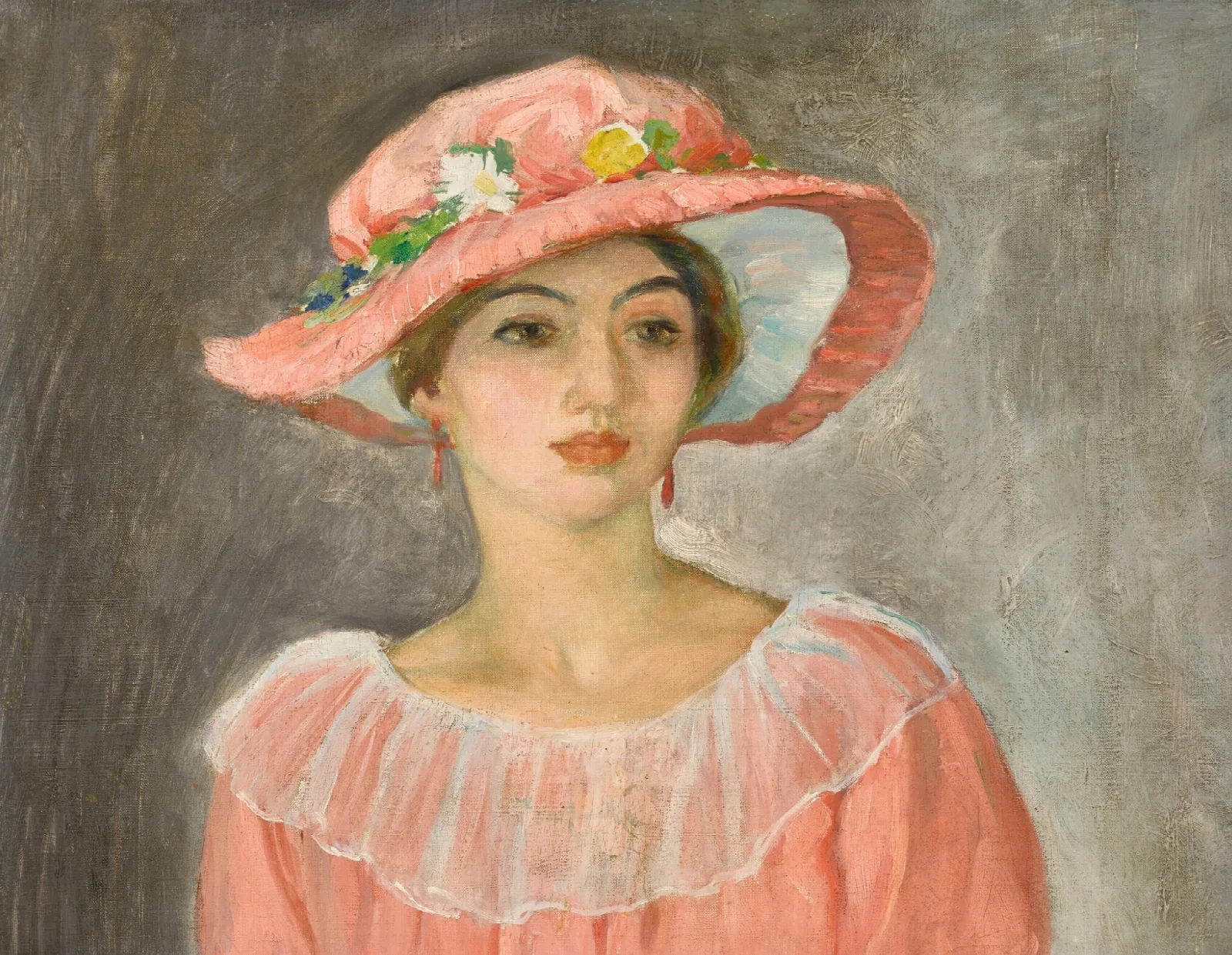 Le Chapeau Rose Wall Art by Henri Lebasque - Canvas Print