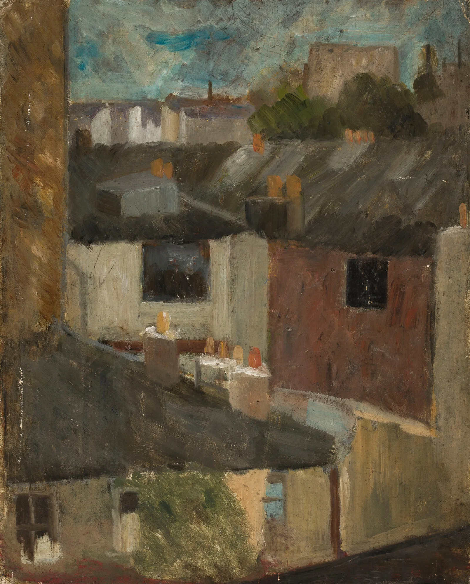 View Through The Window Of A Workroom Wall Art by Tadeusz Makowski - Canvas Print