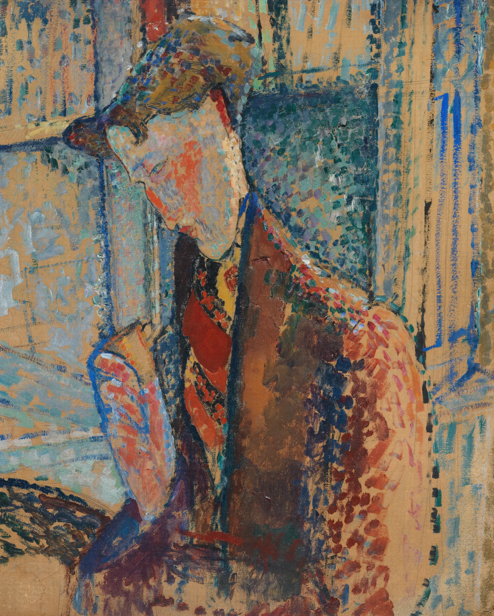 Reverie Study For The Portrait Of Frank Burty Haviland Wall Art by Amedeo Modigliani - Canvas Print