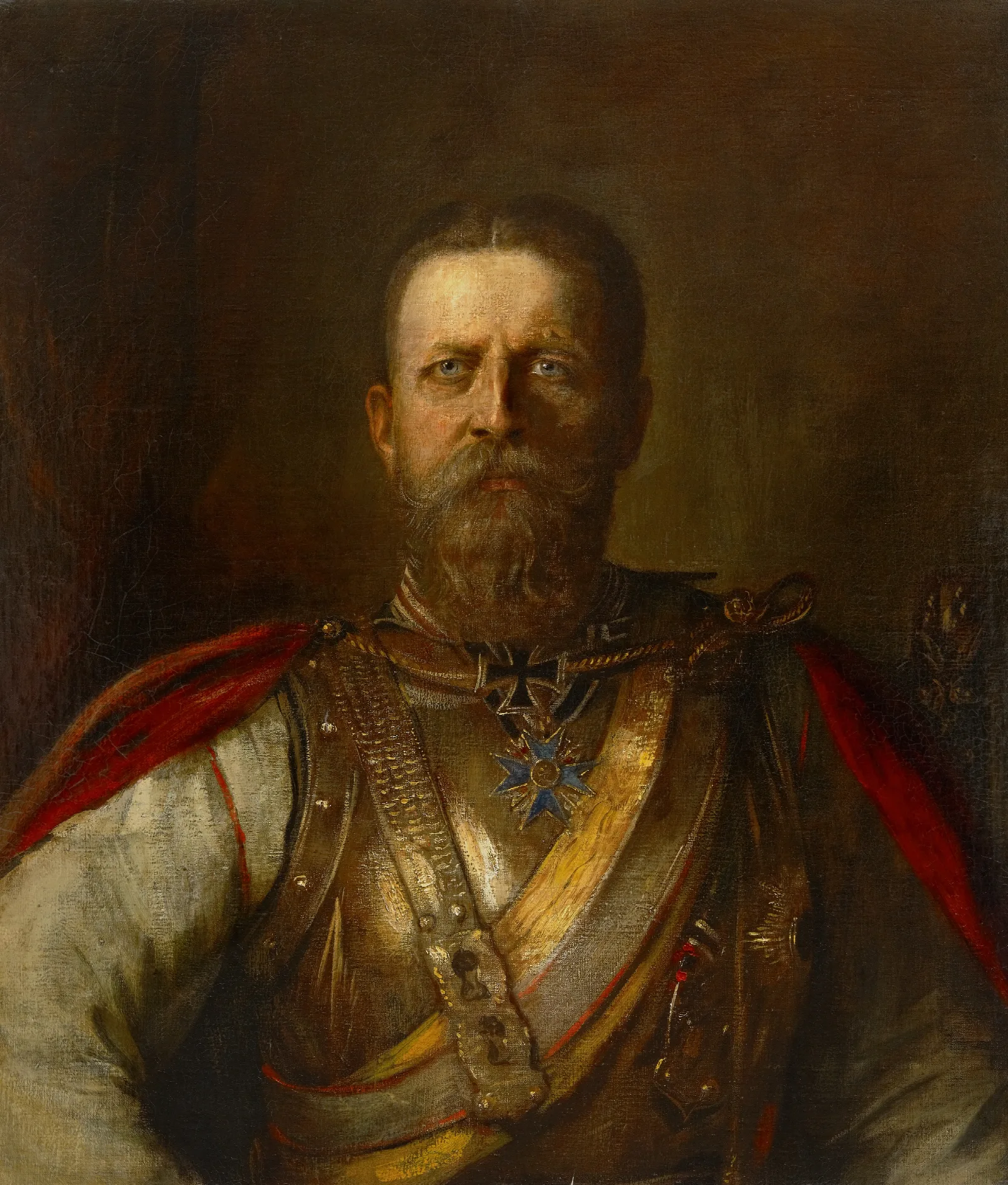 Crown Prince Frederick William Later Frederick Iii German Emperor And King Of Prussia Wall Art by Franz von Lenbach - Canvas Print
