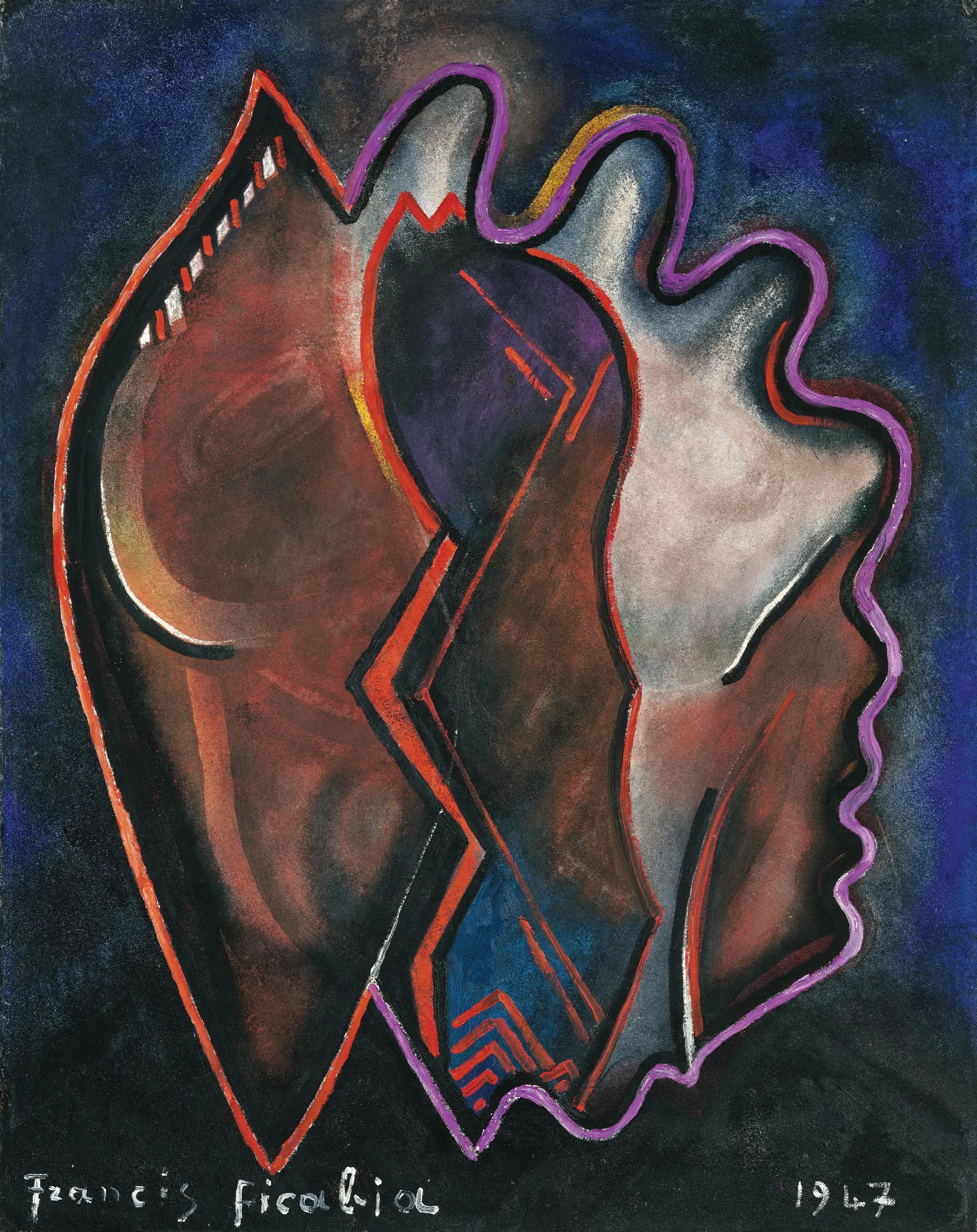Composition Abstraite 2 Wall Art by Francis Picabia - Canvas Print