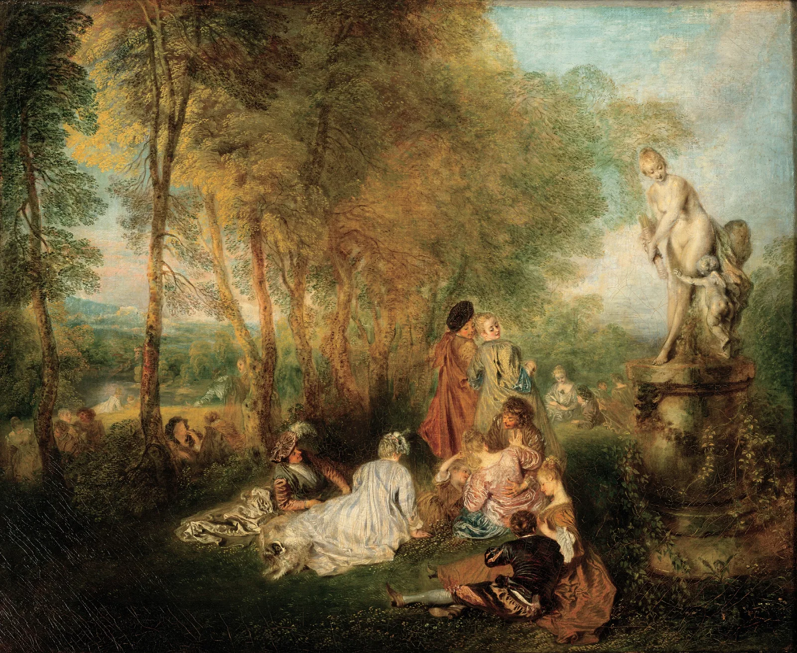 The Feast Of Love Wall Art by Jean-Antoine Watteau - Canvas Print